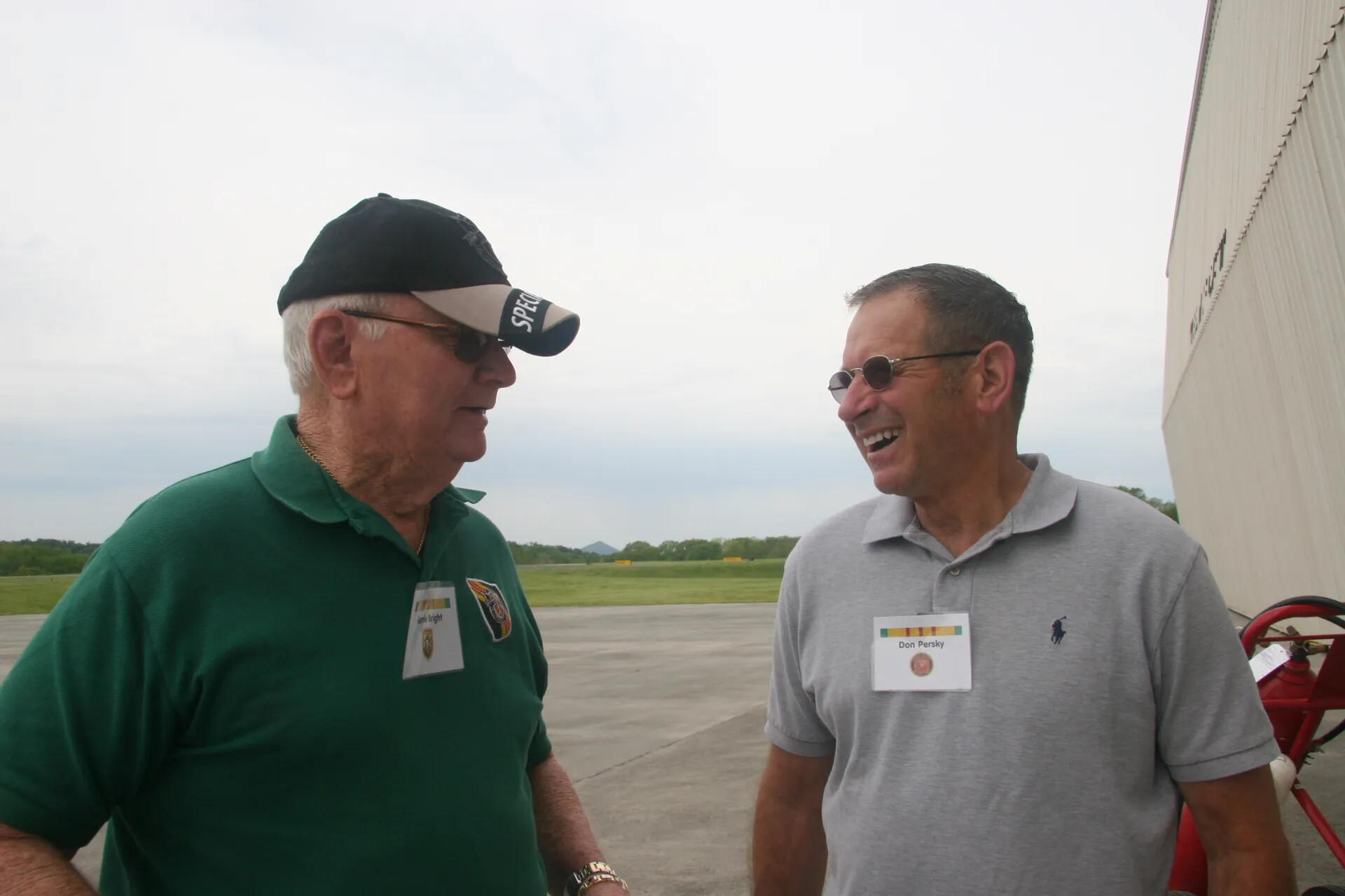 Attendees Don Persky and [Jerry] Bright at Operation Tailwind Reunion Event, April 2016