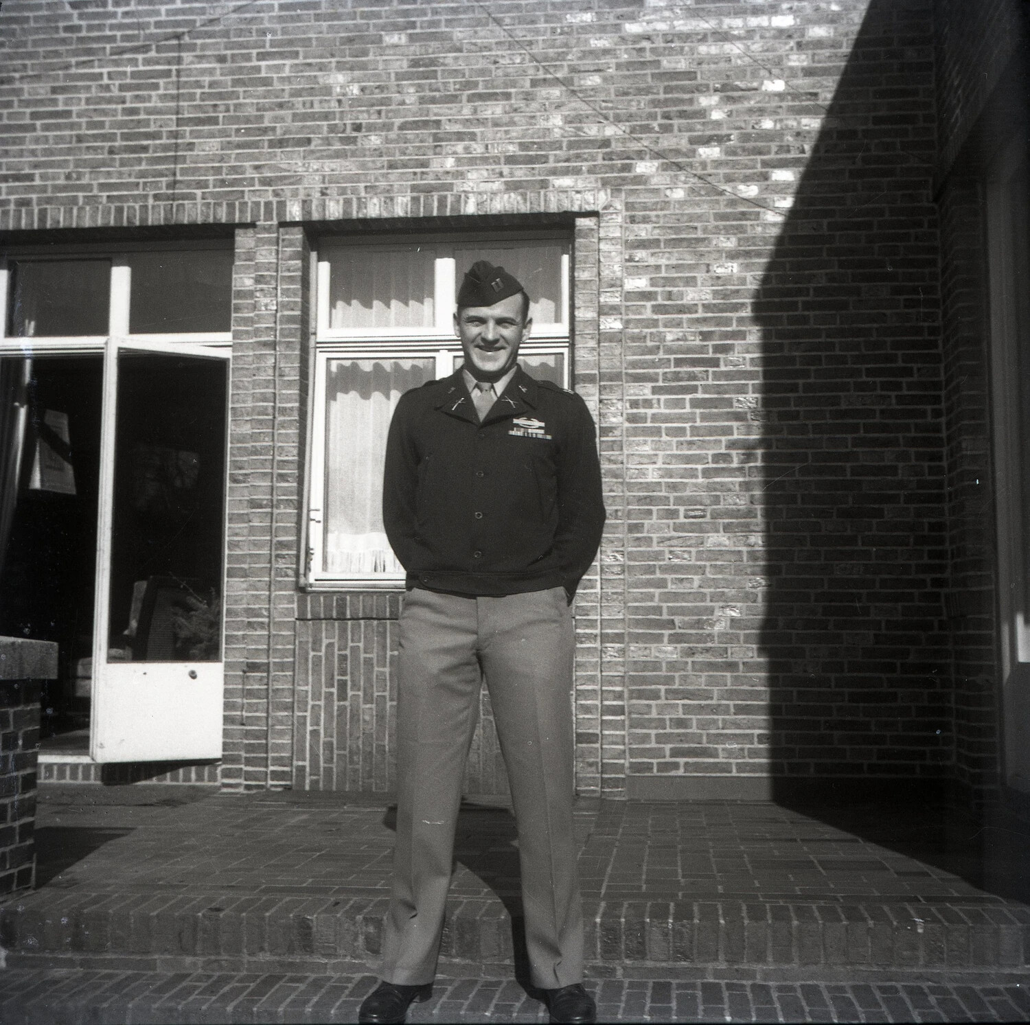 Portrait of a U.S. Army Officer at a Billet in Occupied Germany, Postwar Period