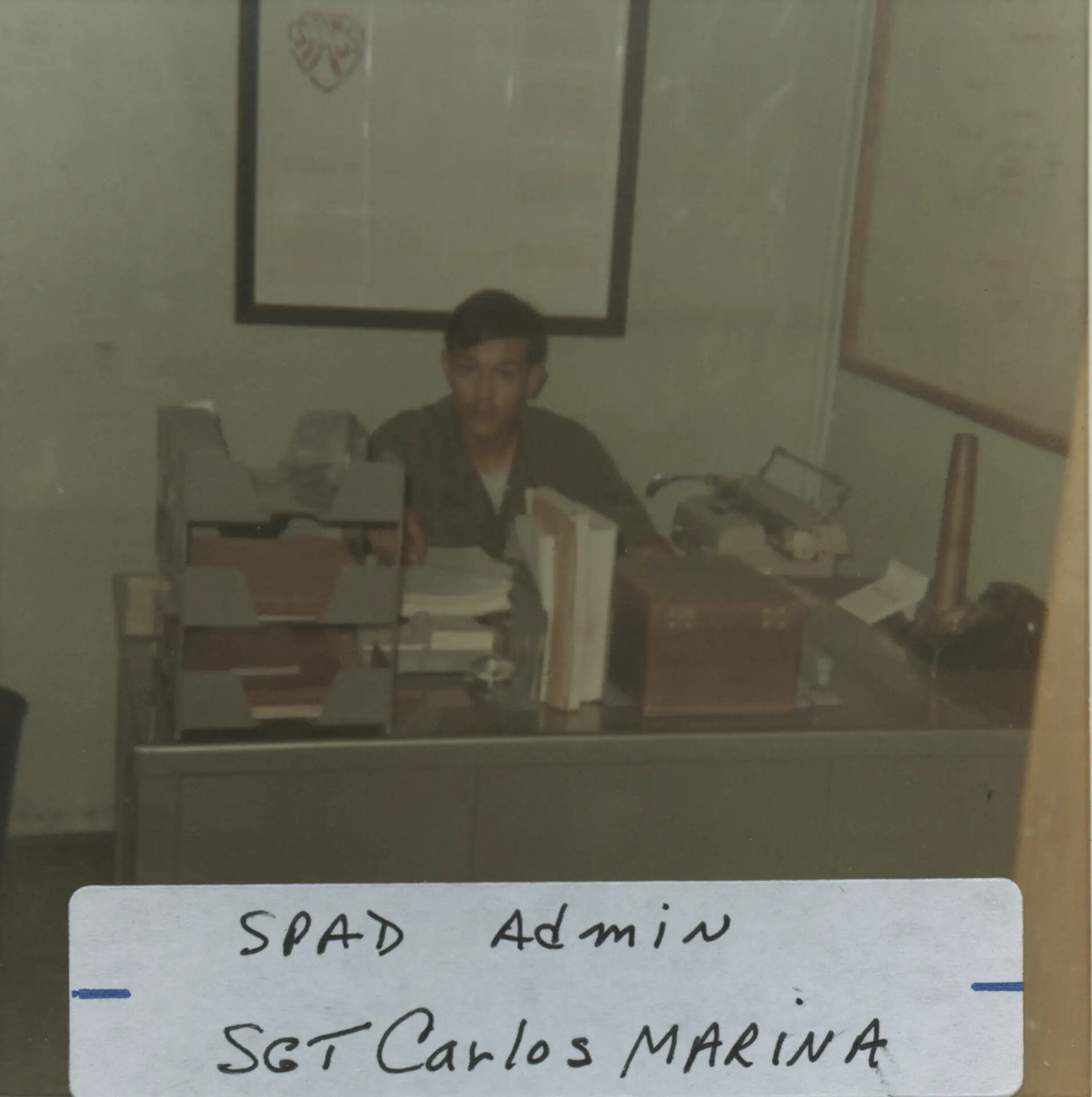Sgt. Carlos Marina, A-1 'SPAD' Squadron Admin Office, Vietnam War Era
