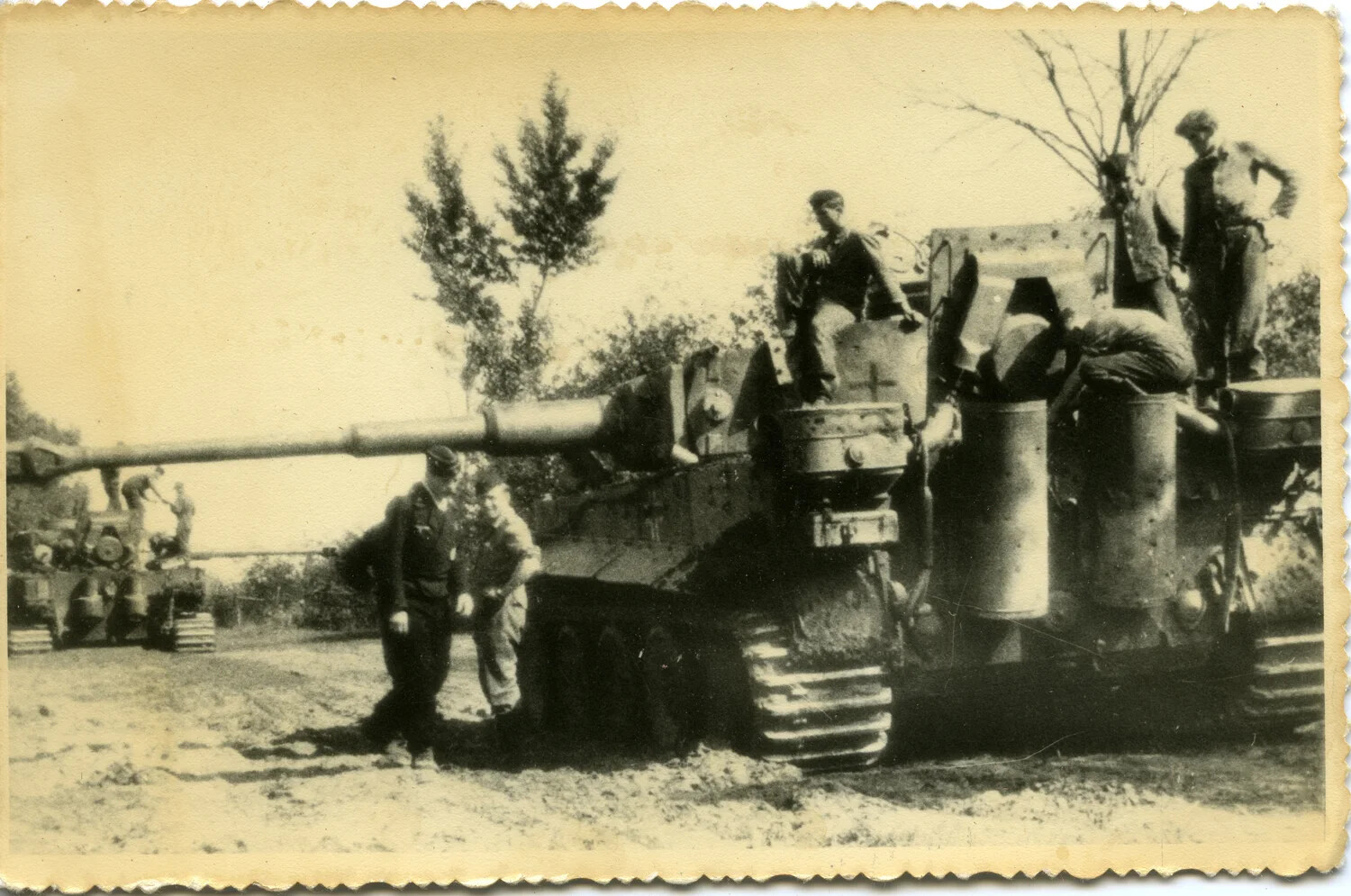 German Tiger I Heavy Tank with Crew, World War II