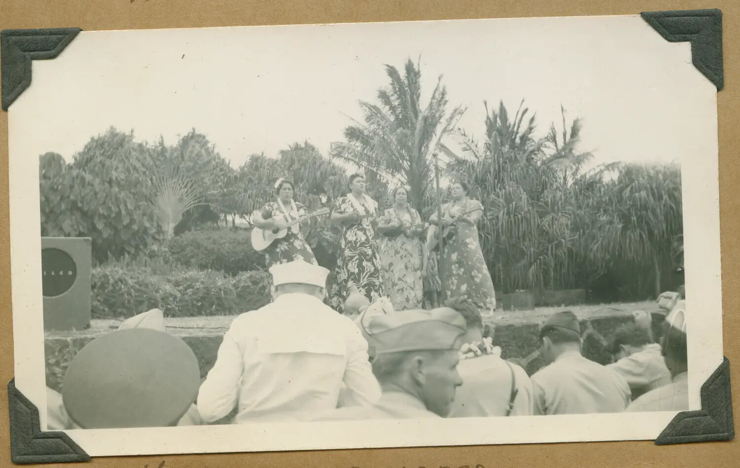 Hawaiian Musical Performance for U.S. Servicemen, World War II Era