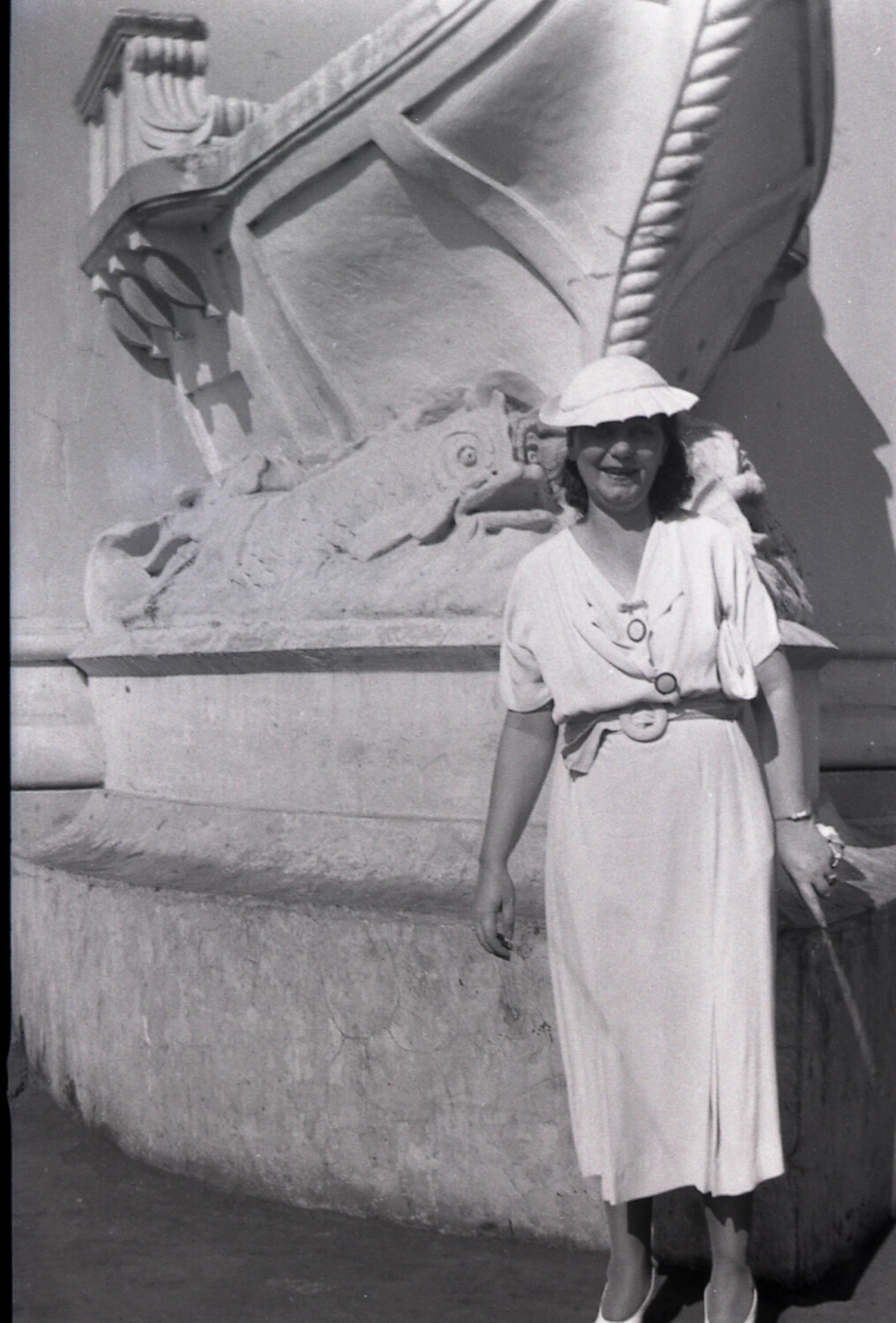 Woman at Maritime Monument, China (German Family Collection), c. 1938-1942