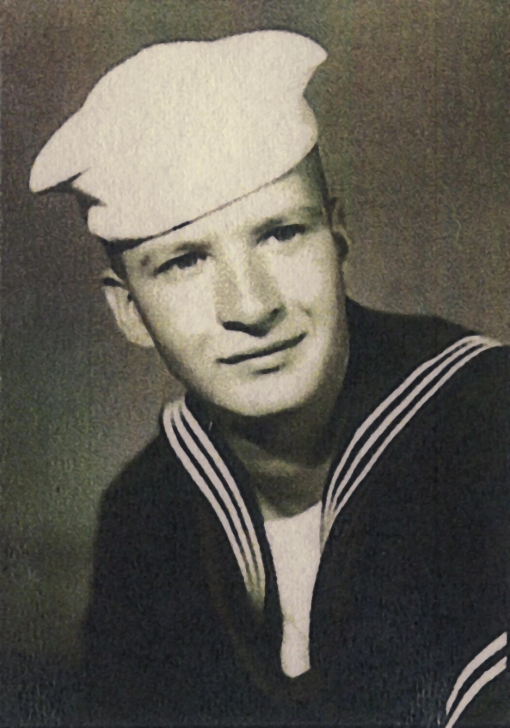 Studio Portrait of U.S. Navy Sailor Ken Waldron, Dress Blues