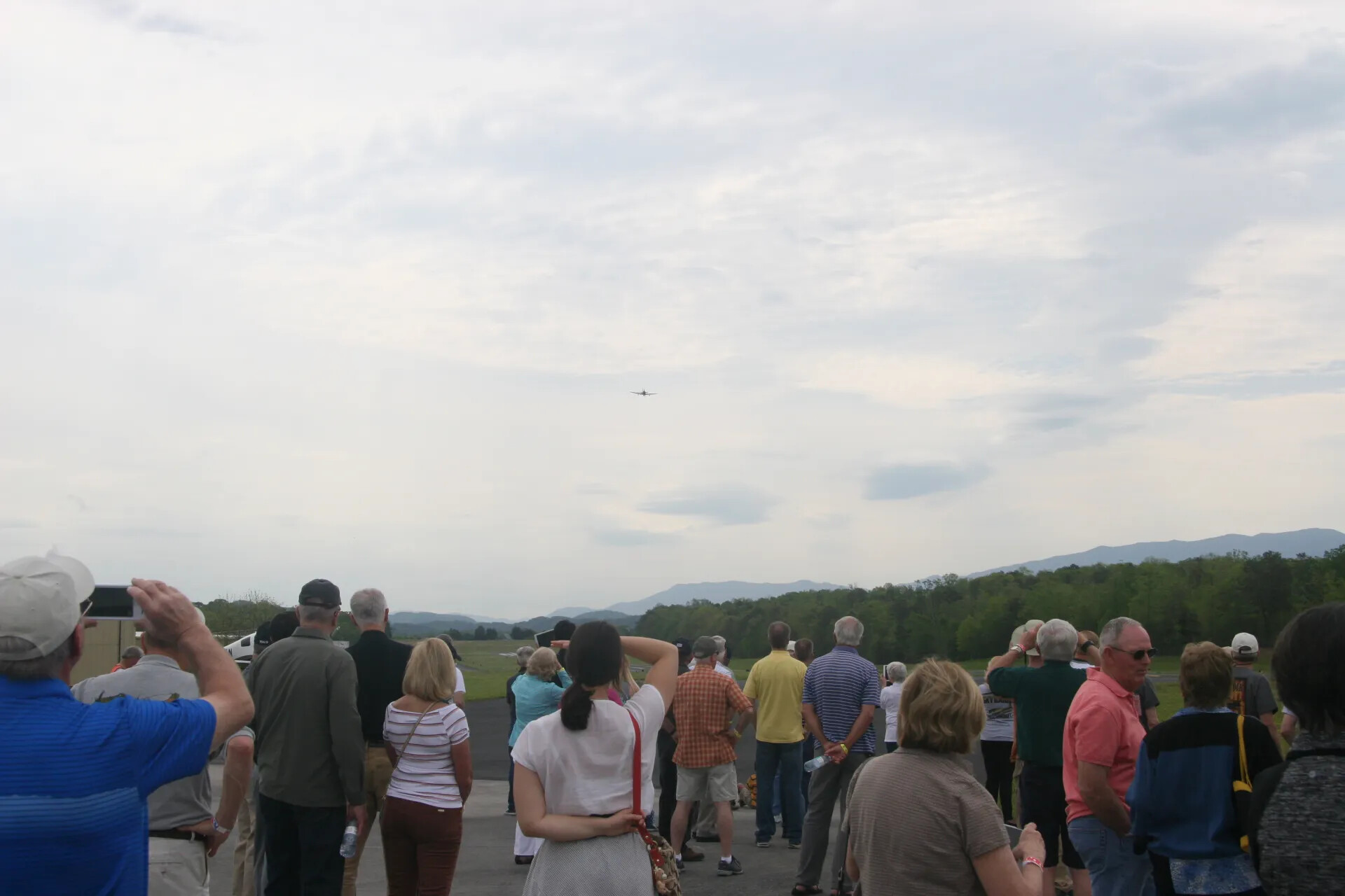 Crowd Watching Aircraft Flyover at Operation Tailwind Reunion Event, 2016