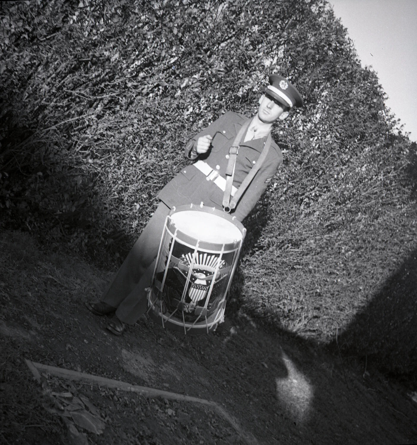 Portrait of a Military Bandsman with Parade Drum