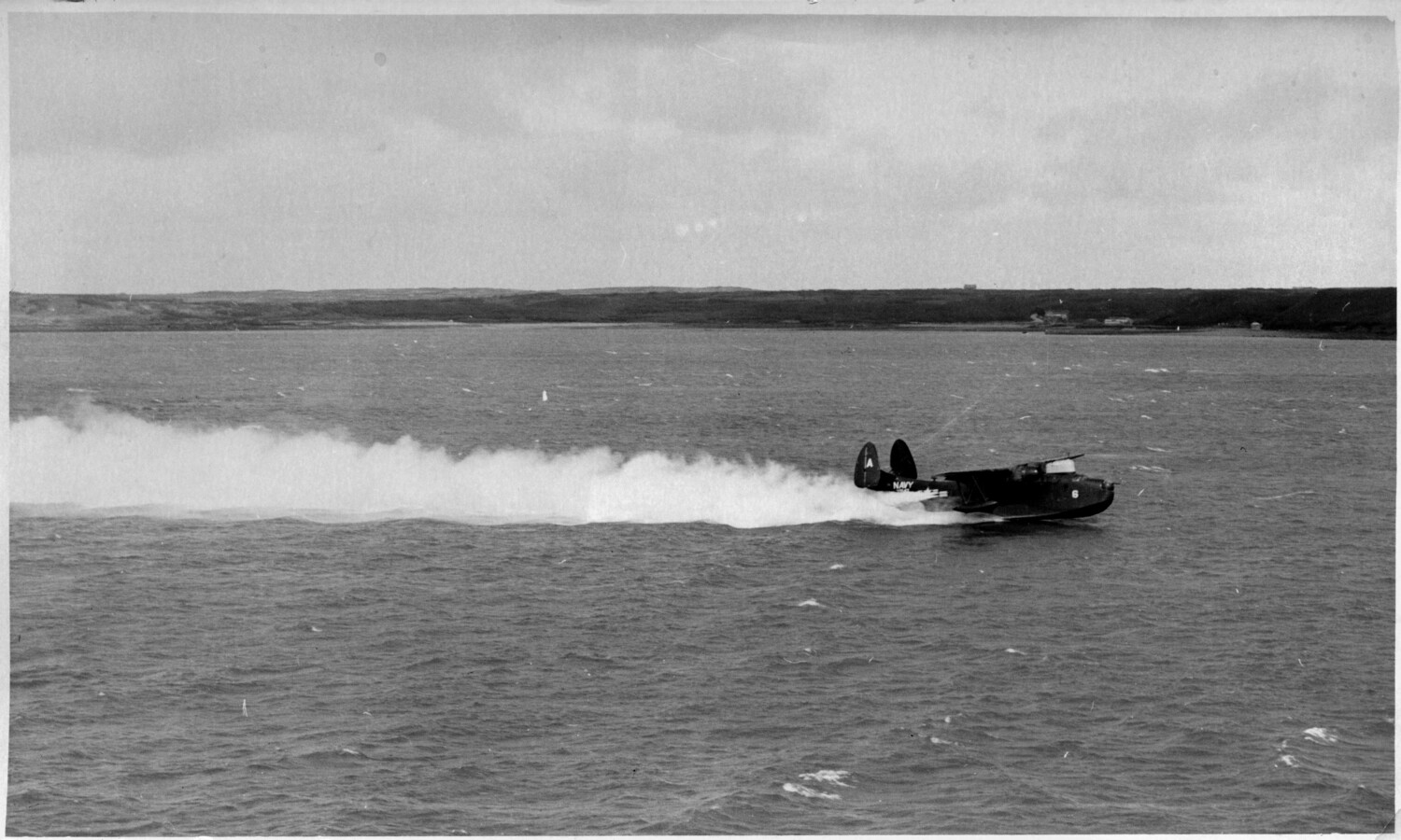 U.S. Navy Patrol Flying Boat Taking Off, Korean War Era (Bancroft Collection)