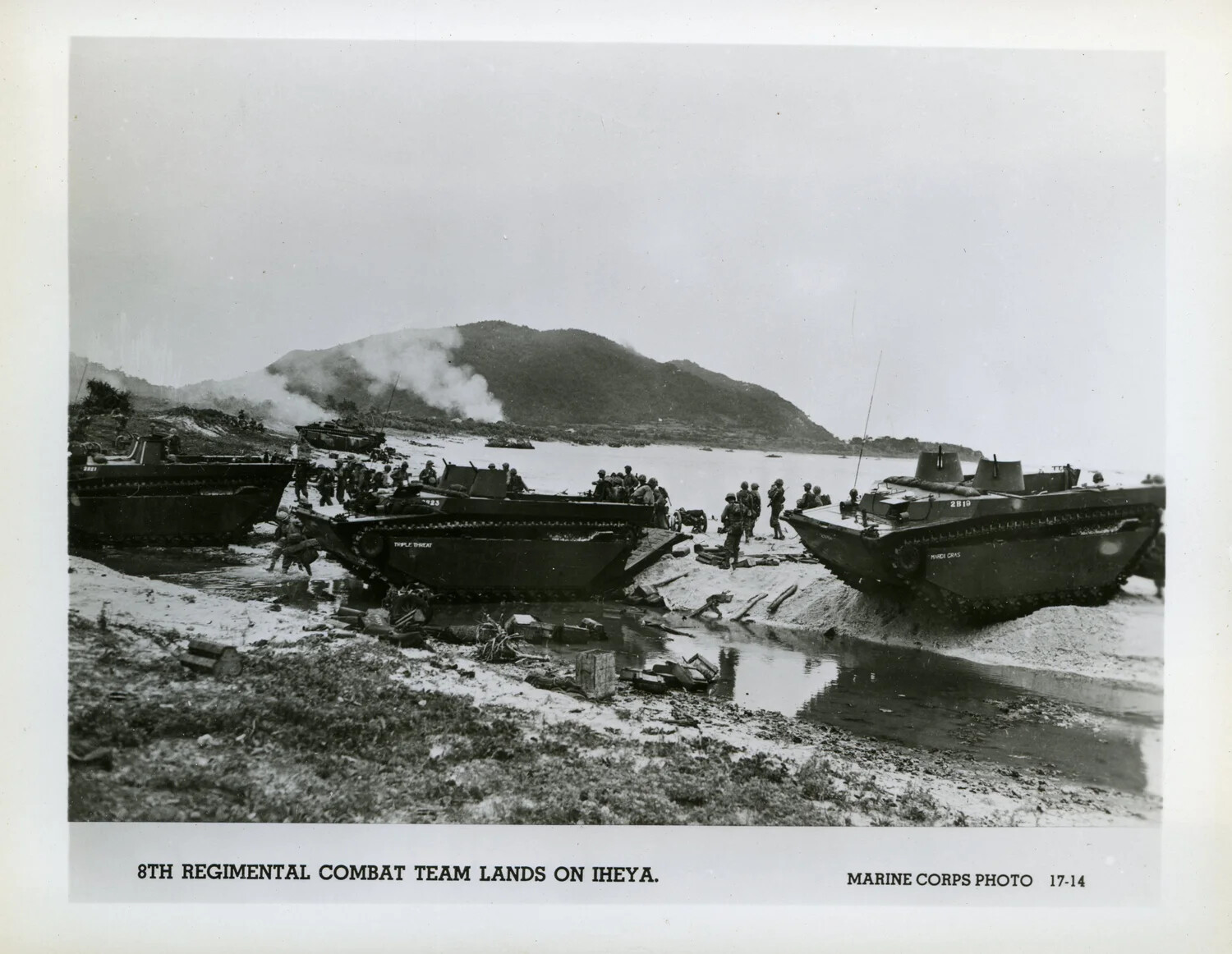 8th Regimental Combat Team Landing on Iheya Shima, Okinawa Campaign, 1945 (Marine Corps Photo 17-14)