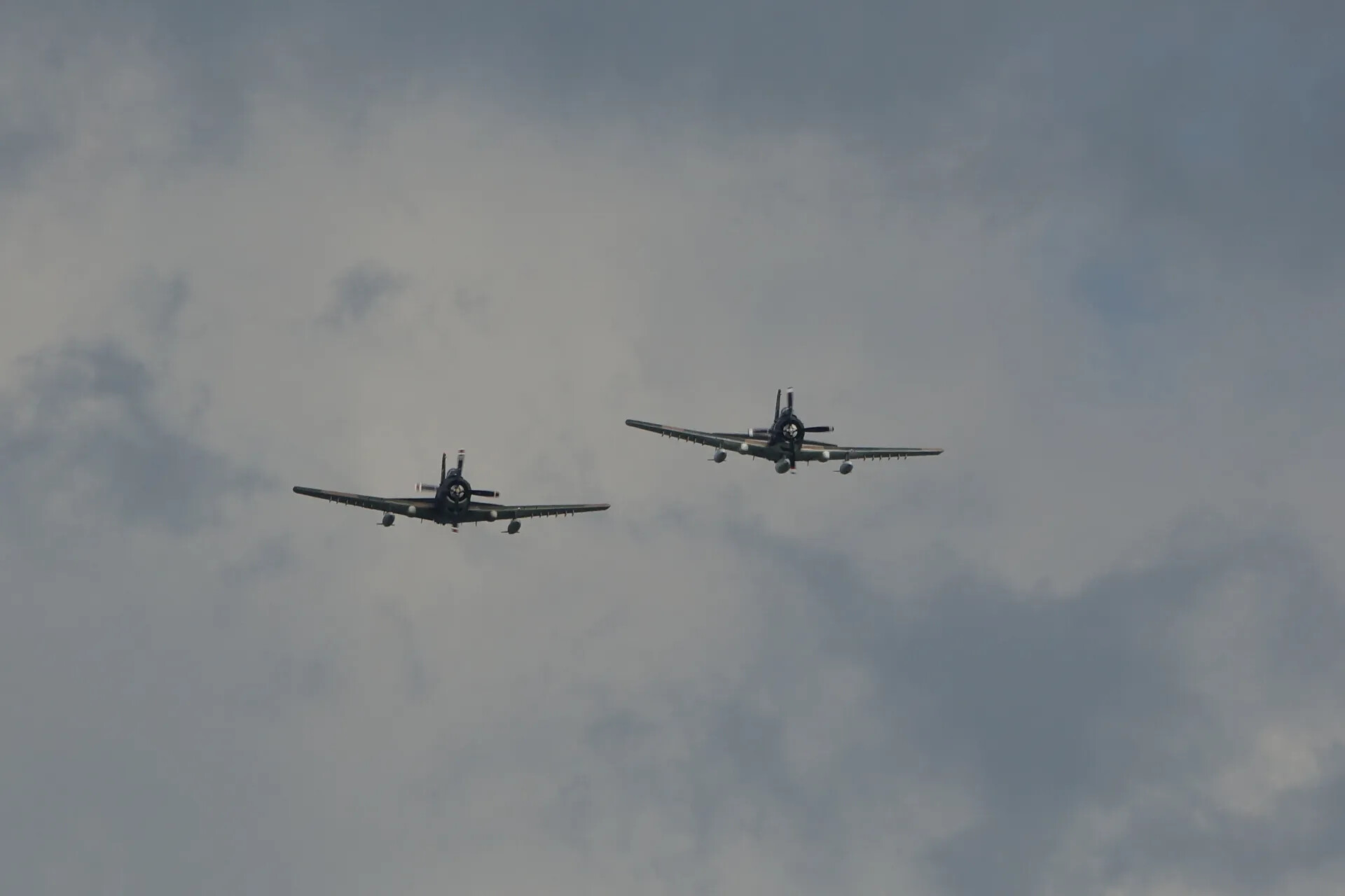 Formation Flight of Two Douglas A-1 Skyraiders