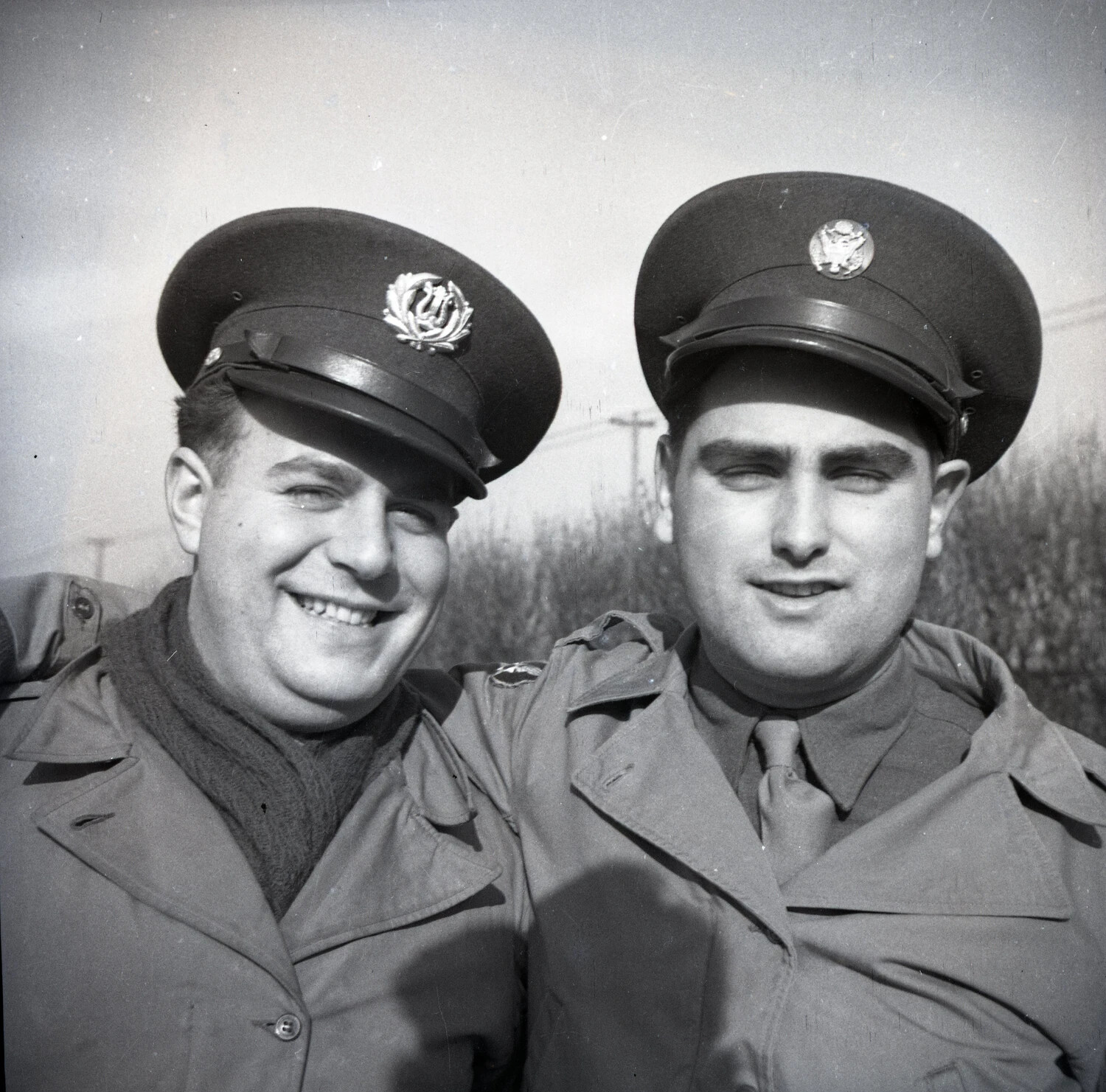 Two U.S. Army Bandsmen in Winter Service Uniform, World War II Era, circa 1941-1945