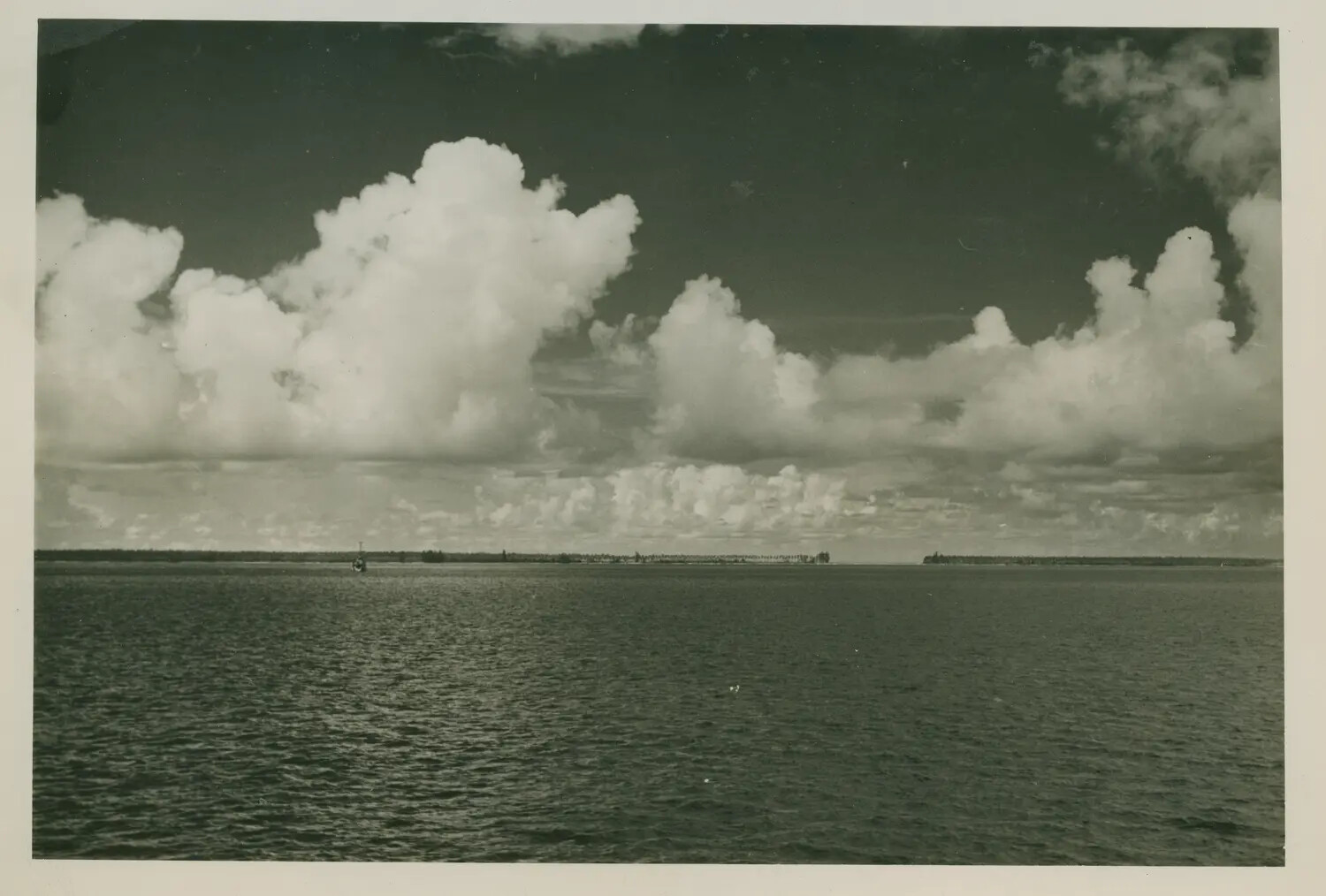 Tropical Seascape with Distant Island Coastline, USS Petrof Bay (CVE-80) Collection