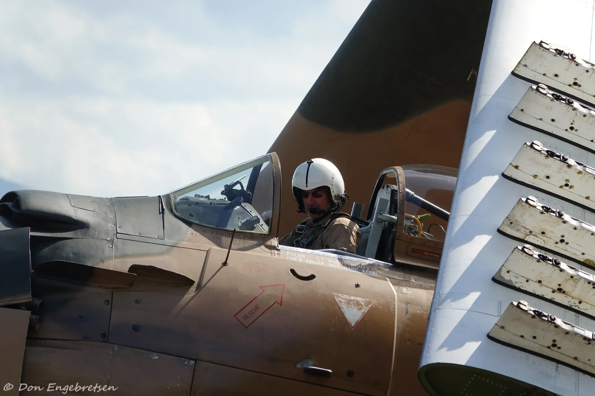 A-1 Skyraider Cockpit Detail with Pilot and Stenciled Crew Names (Watermarked Copy)