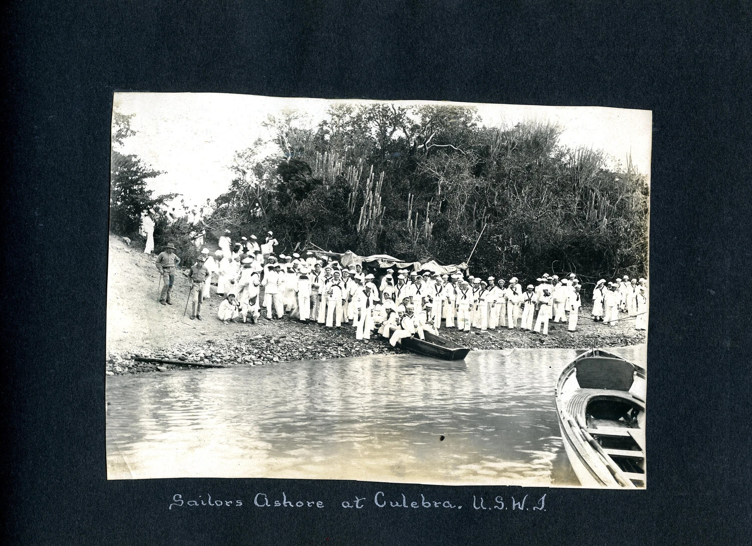 Album Page: 'Sailors Ashore at Culebra, U.S.W.I.'
