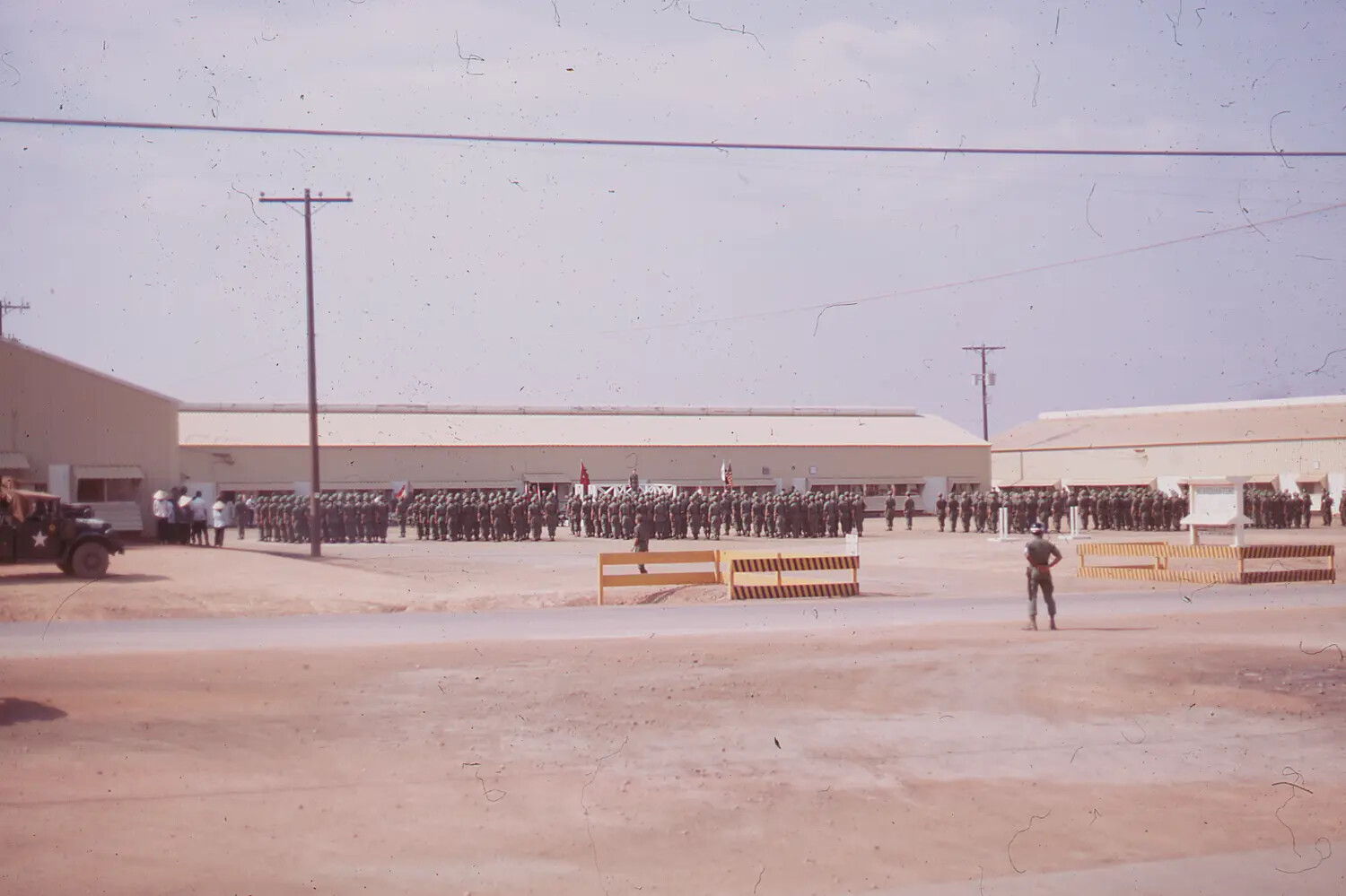 U.S. Military Formation on Base, Vietnam, 1968 (Tet Offensive Era)
