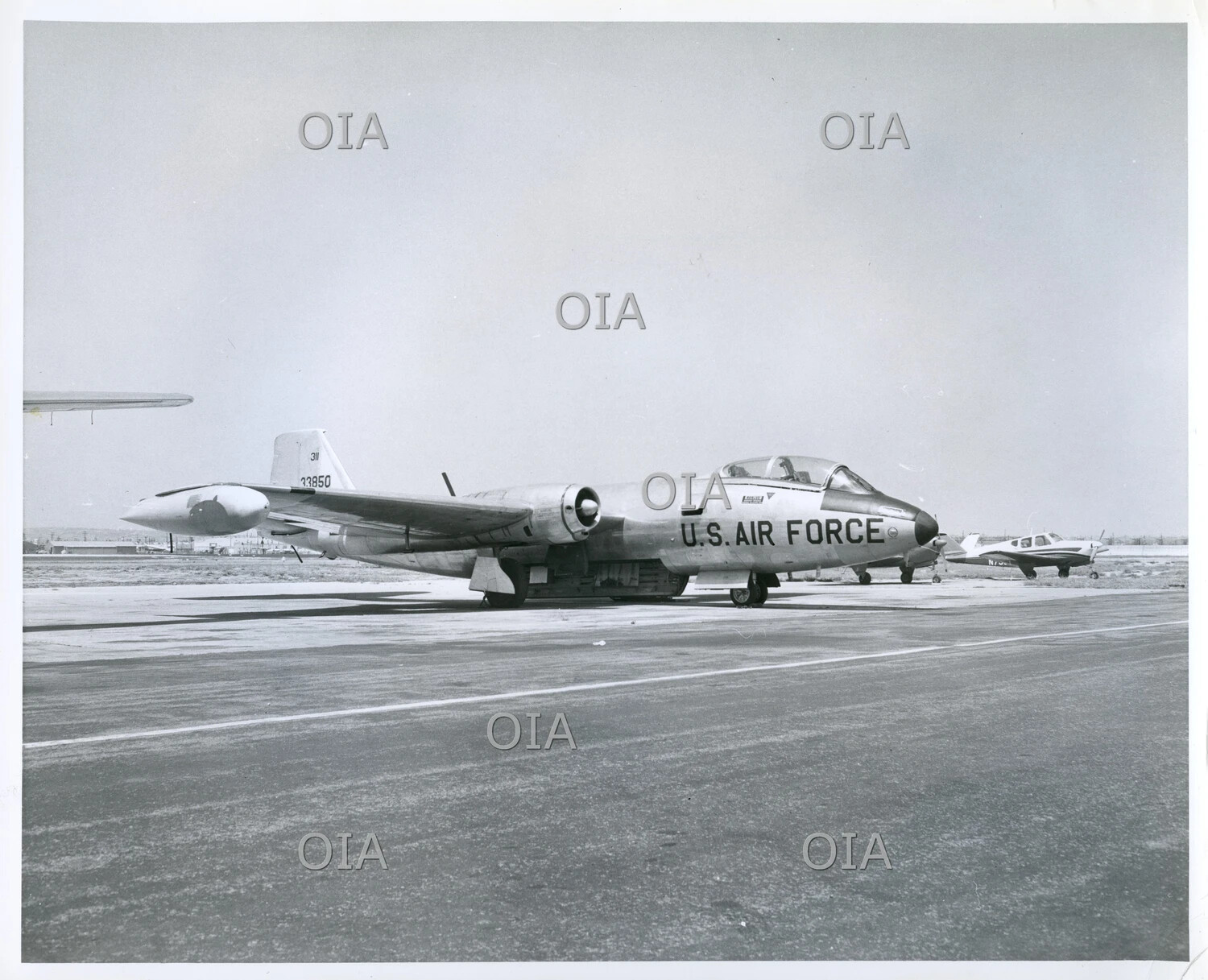 Martin B-57 Canberra (Serial 33850, '311'), U.S. Air Force, on Airfield Ramp