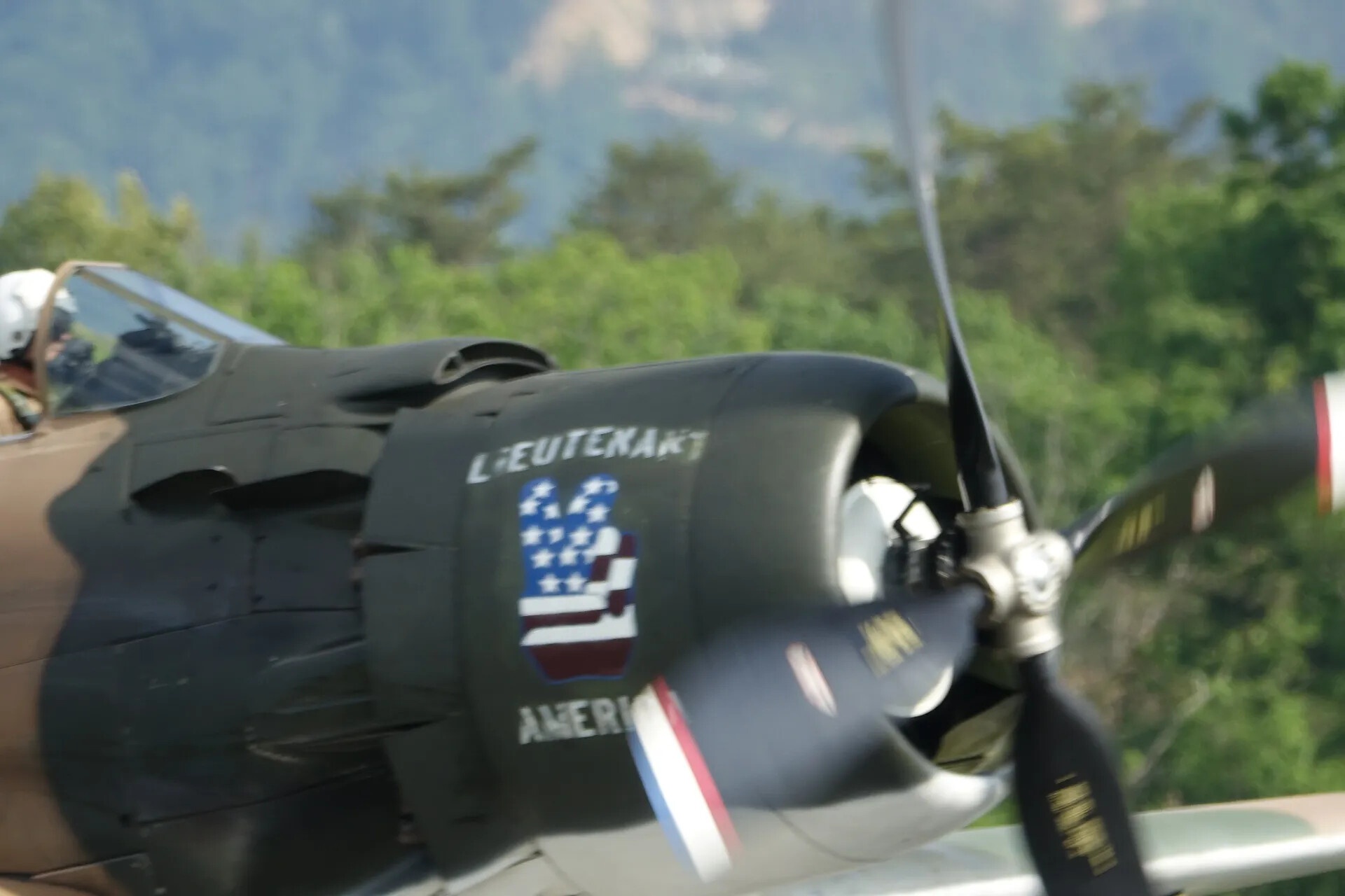 Nose Art Detail: 'Lieutenant America' A-1 Skyraider Engine Cowling
