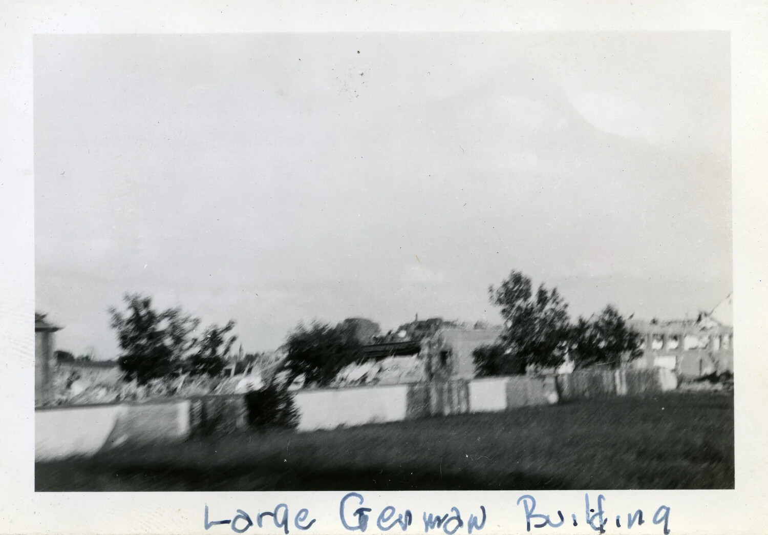 "Large German Building" -- War-Damaged Structure, 44th Infantry Division Collection (Norman Baget), WWII European Theater