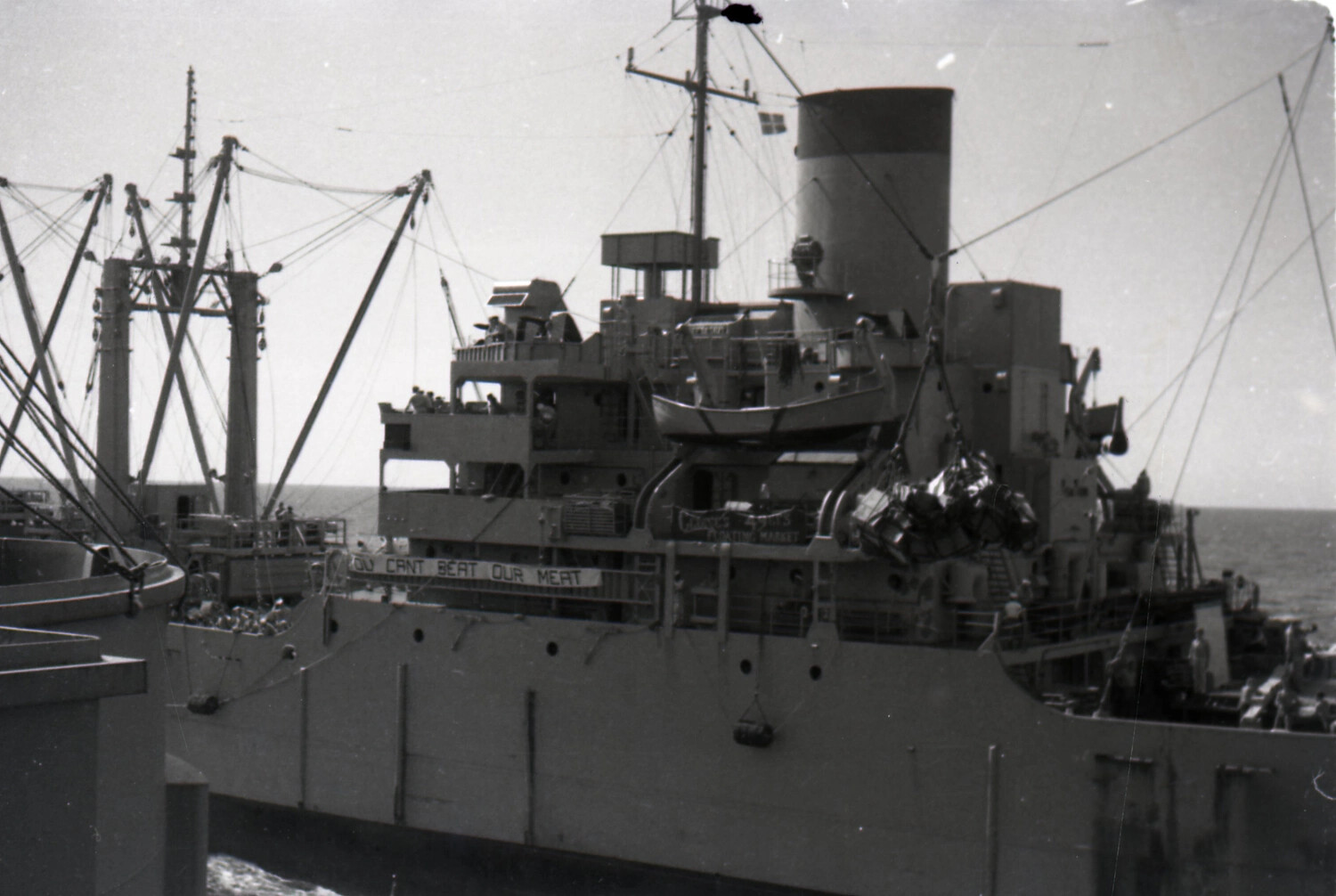 Underway Replenishment Between USS Yorktown and USS Zelima (AF-49), Wide View