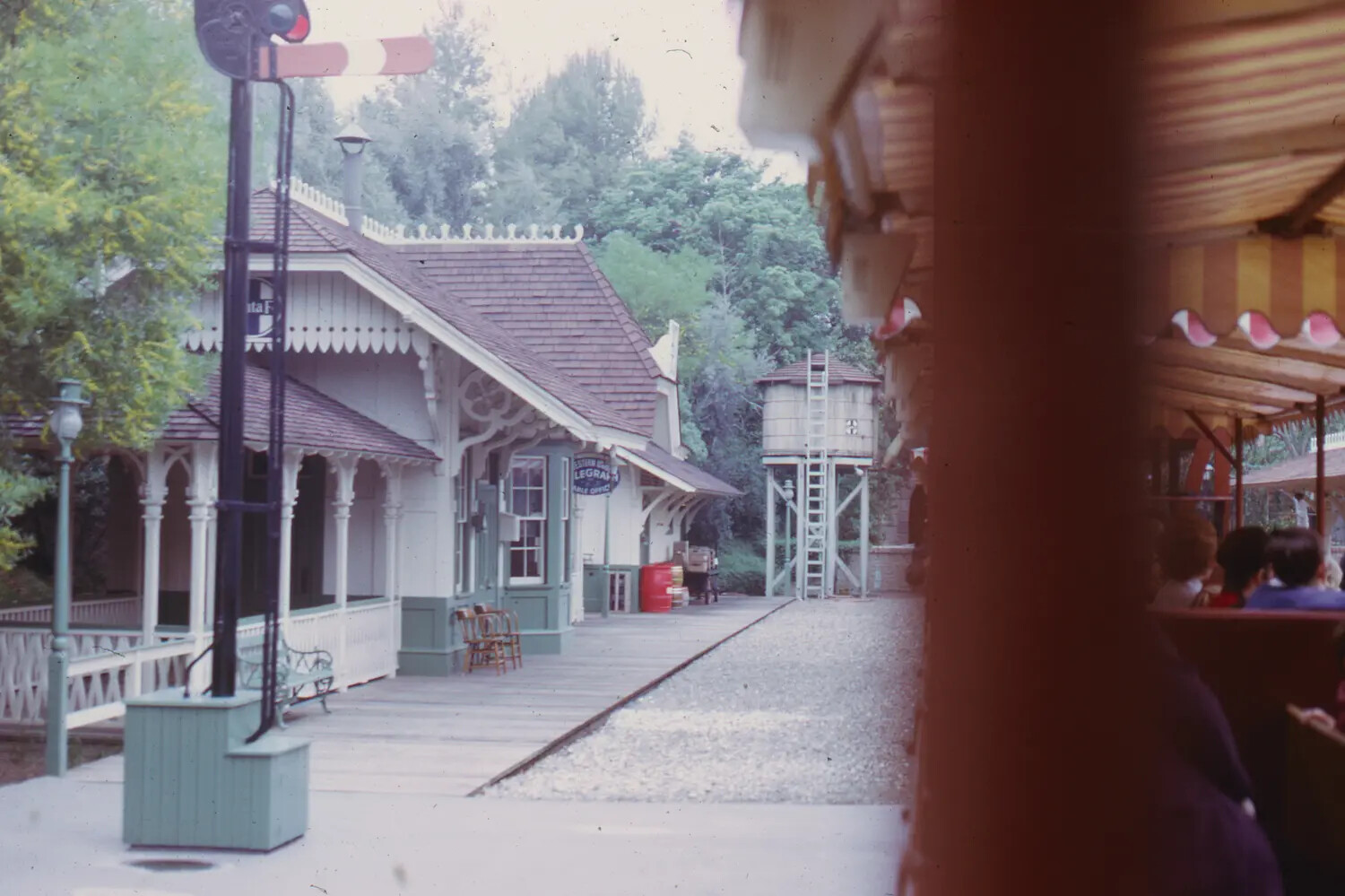 Color Slide: Railroad Depot Scene, Likely Disneyland (Mixed/Non-Military Slide, Vietnam 1968 Tet Collection)