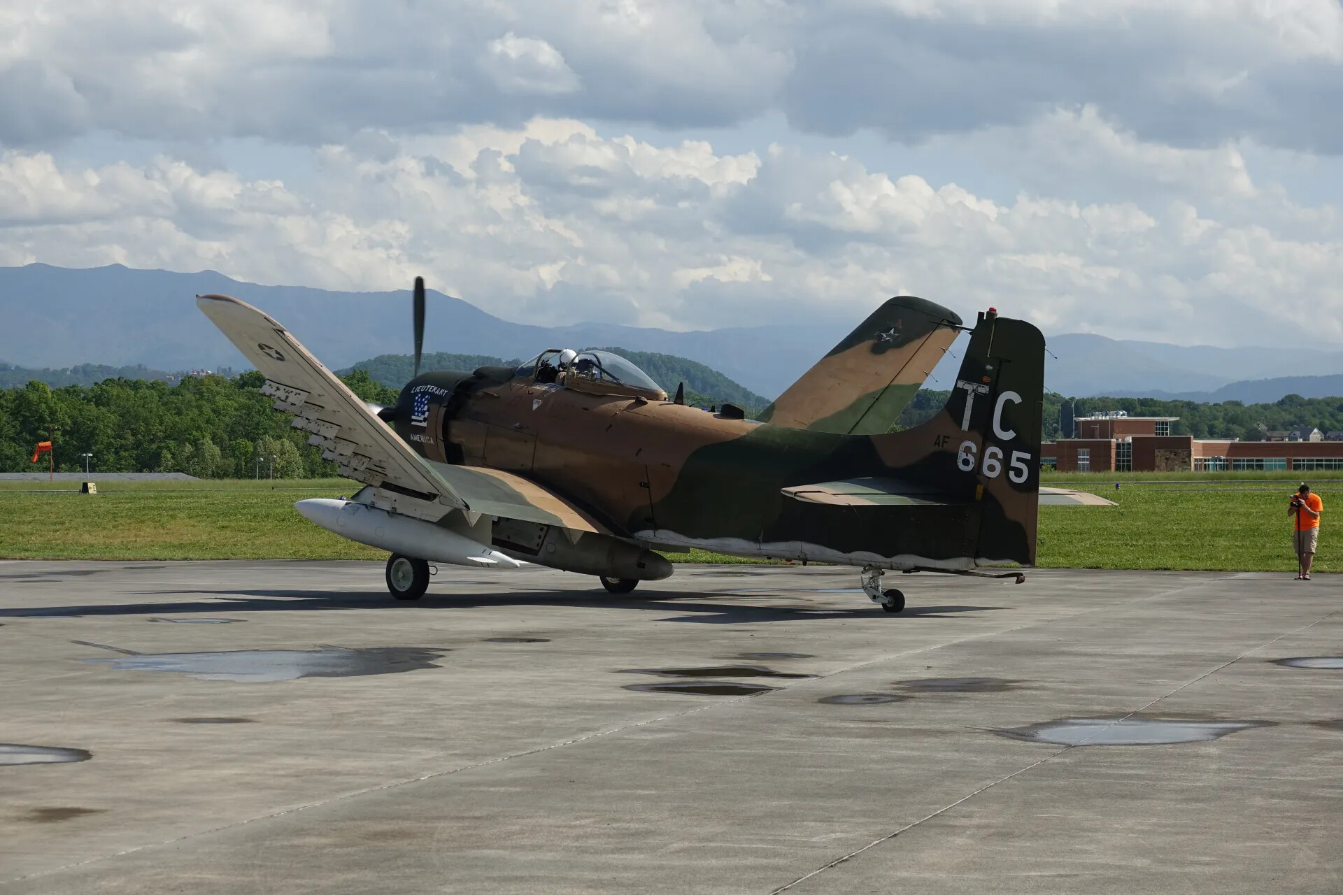 Restored A-1 Skyraider 'Lieutenant America' (Tail Code TC-665) on Ramp, Tennessee Airshow