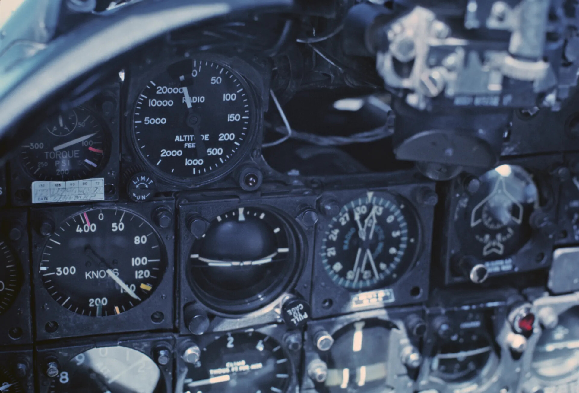 Cockpit Instrument Panel Detail, Likely A-1 Skyraider, Don Engebretsen Slide Collection