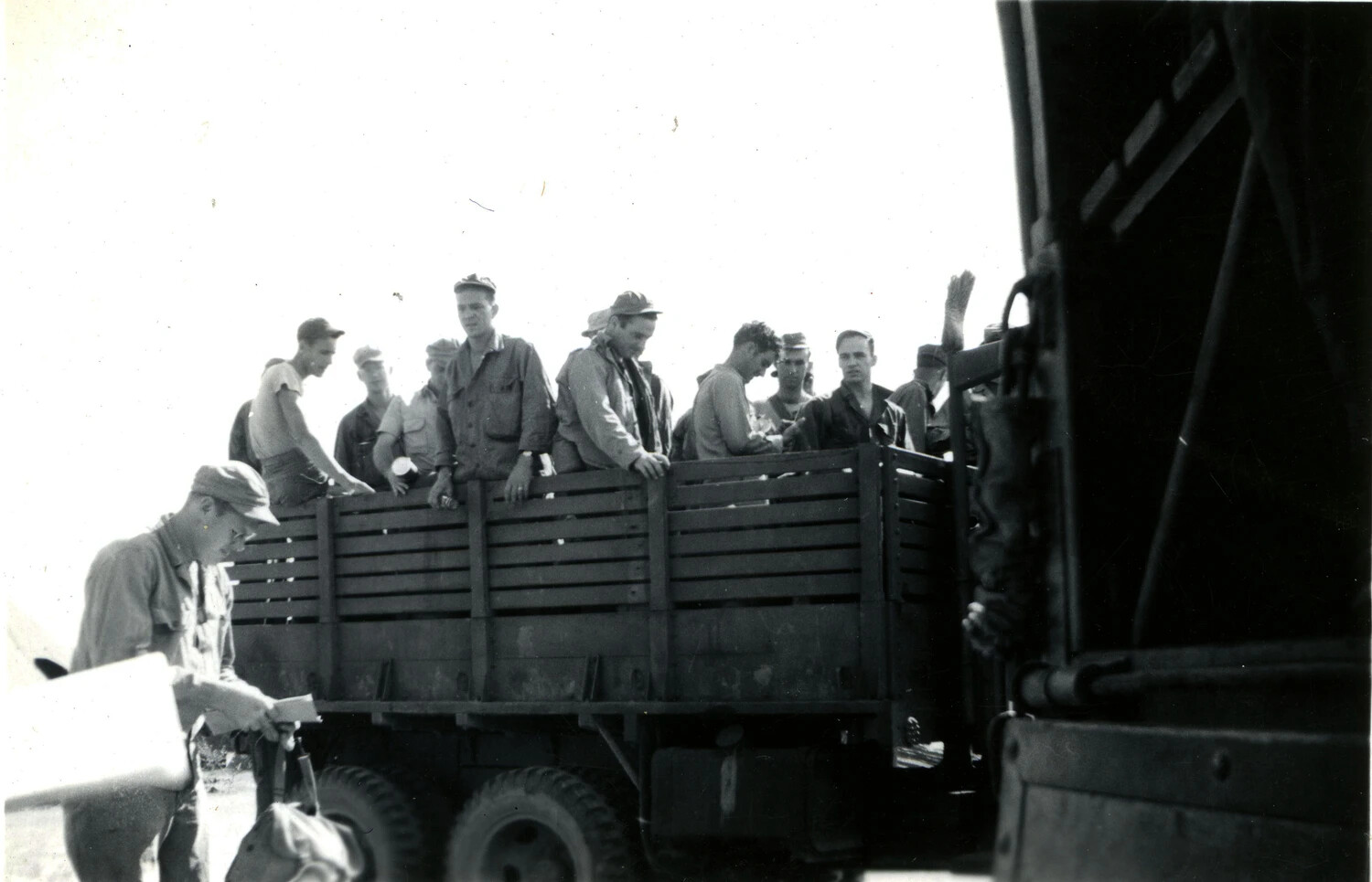5th Marine Division Personnel in Cargo Truck, Iwo Jima Campaign Era, World War II
