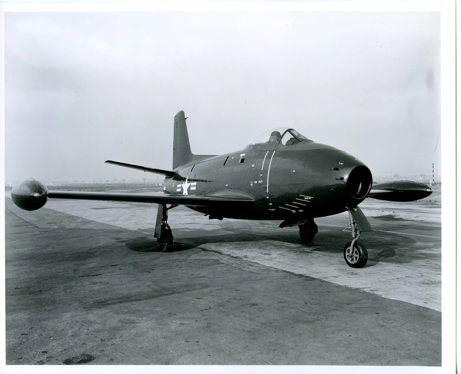North American F-86D 'Sabre Dog' All-Weather Interceptor on Ramp, USAF