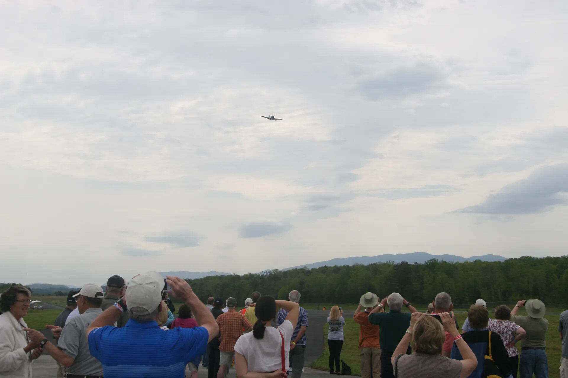 Crowd Watching Aircraft Flyby, Operation Tailwind Reunion, April 2016