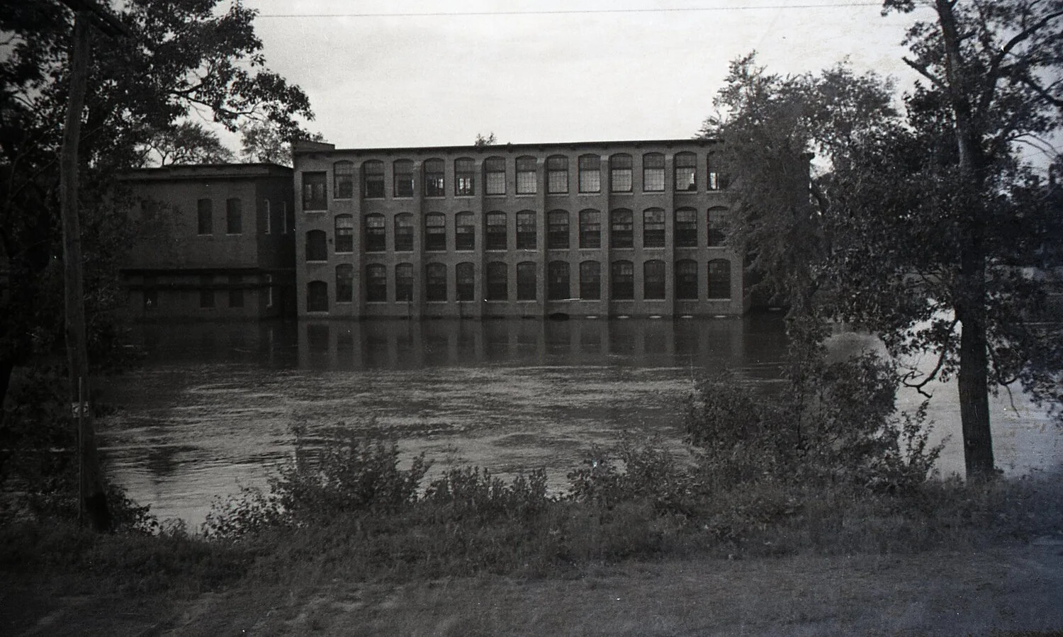 Flooded Textile Mill Building, Nashua, New Hampshire, September 1936