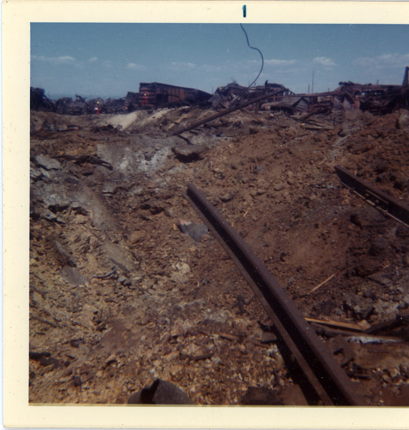 Roseville Rail Yard Explosion Aftermath - Bomb Train Wreckage, 1973