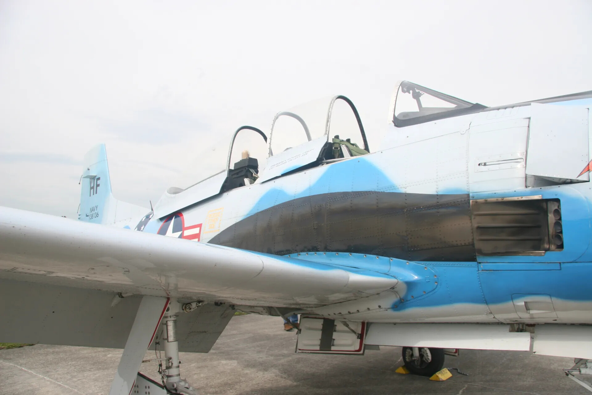 Restored T-28 Trojan in Laotian Camouflage Scheme, Operation Tailwind Reunion, 2016