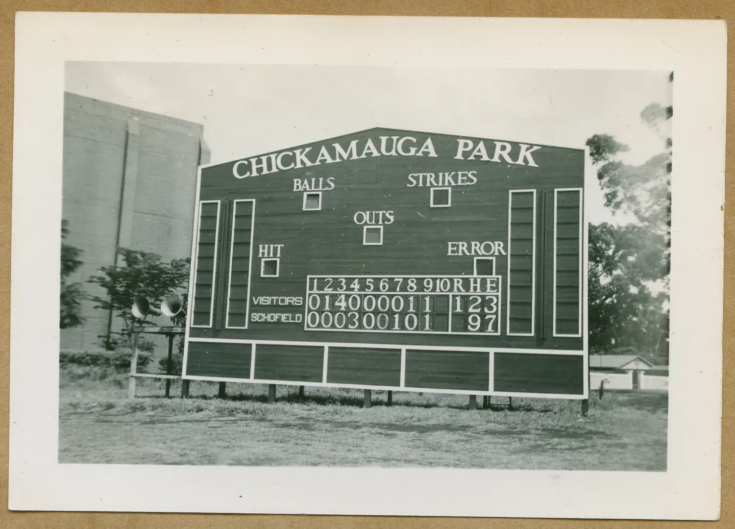 Chickamauga Park Baseball Scoreboard, Schofield Barracks, Hawaii, WWII Era