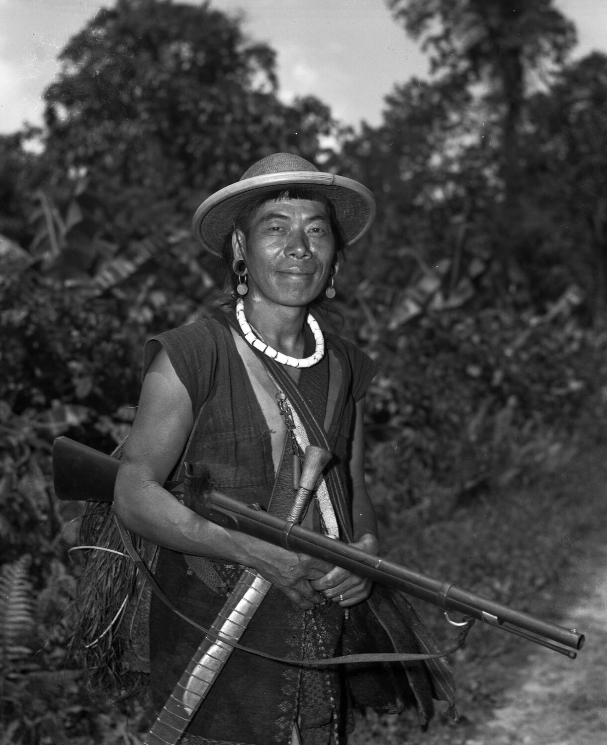 Naga Hills Tribesman with Musket, Burma-India Border Region, 1944-45