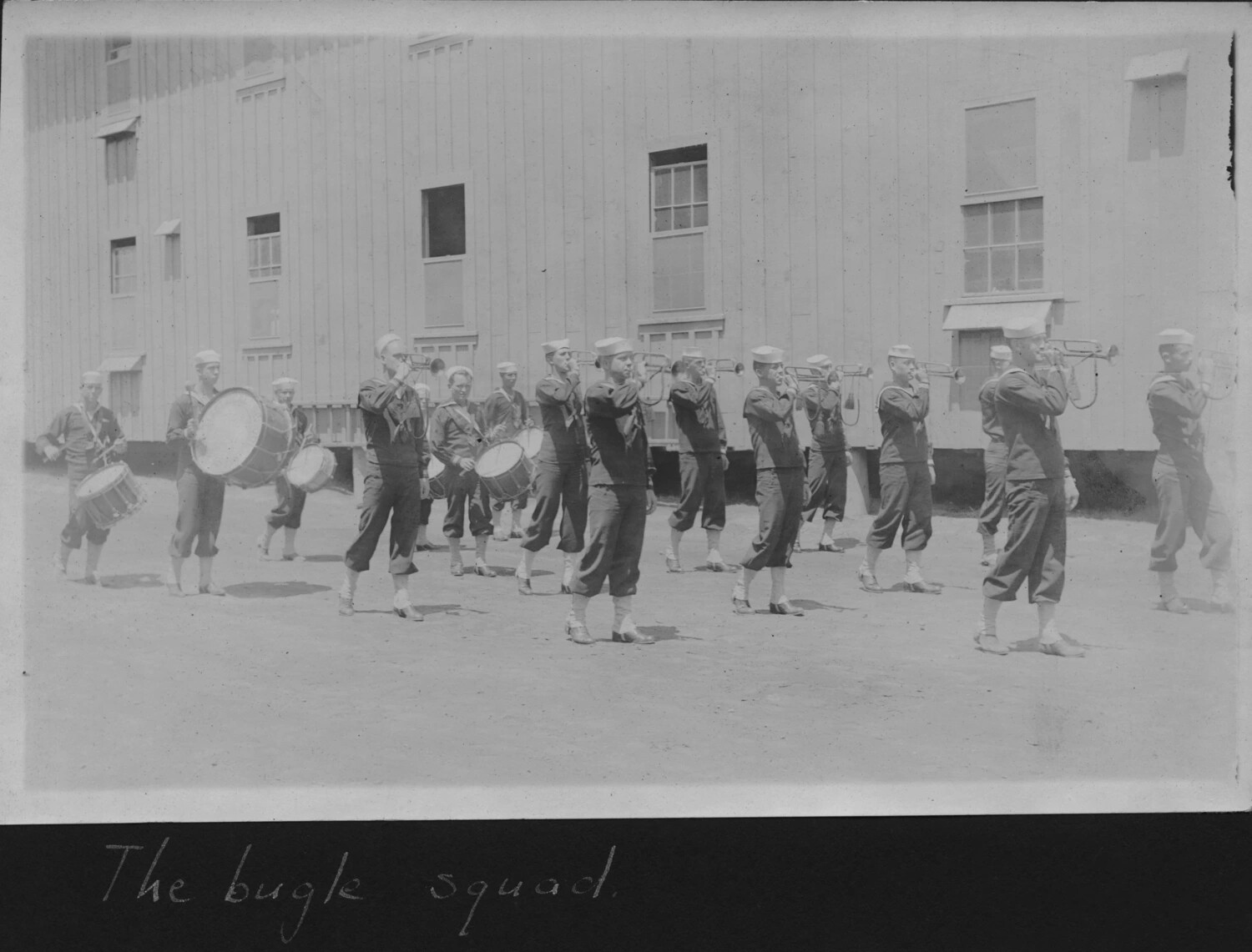 "The Bugle Squad" — U.S. Navy Drum and Bugle Corps, Mare Island Naval Shipyard, 1917
