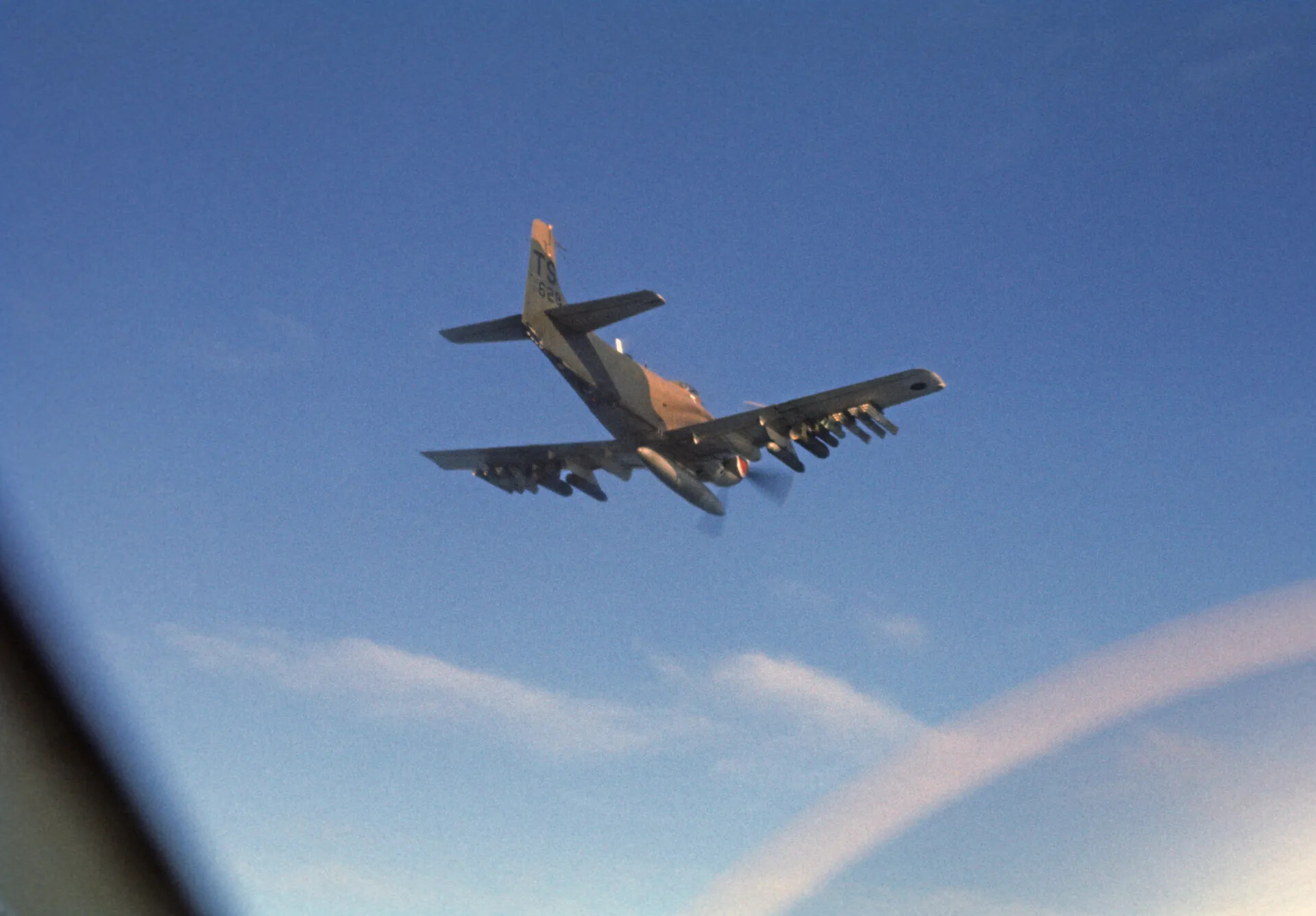 A-1 Skyraider with Tail Code 'TS' Carrying Bomb Load, Vietnam War Era
