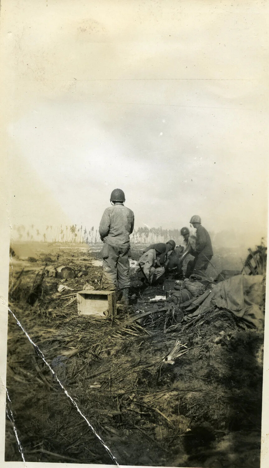 US Soldiers at a Weapon Position, Kwajalein Atoll
