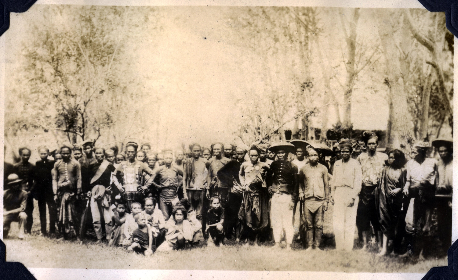 Large Community Group Portrait, Rural Philippines, Early 20th Century