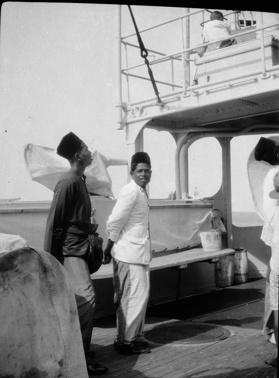 Chinese Civilians Aboard U.S. Navy Vessel, China Station, 1930s