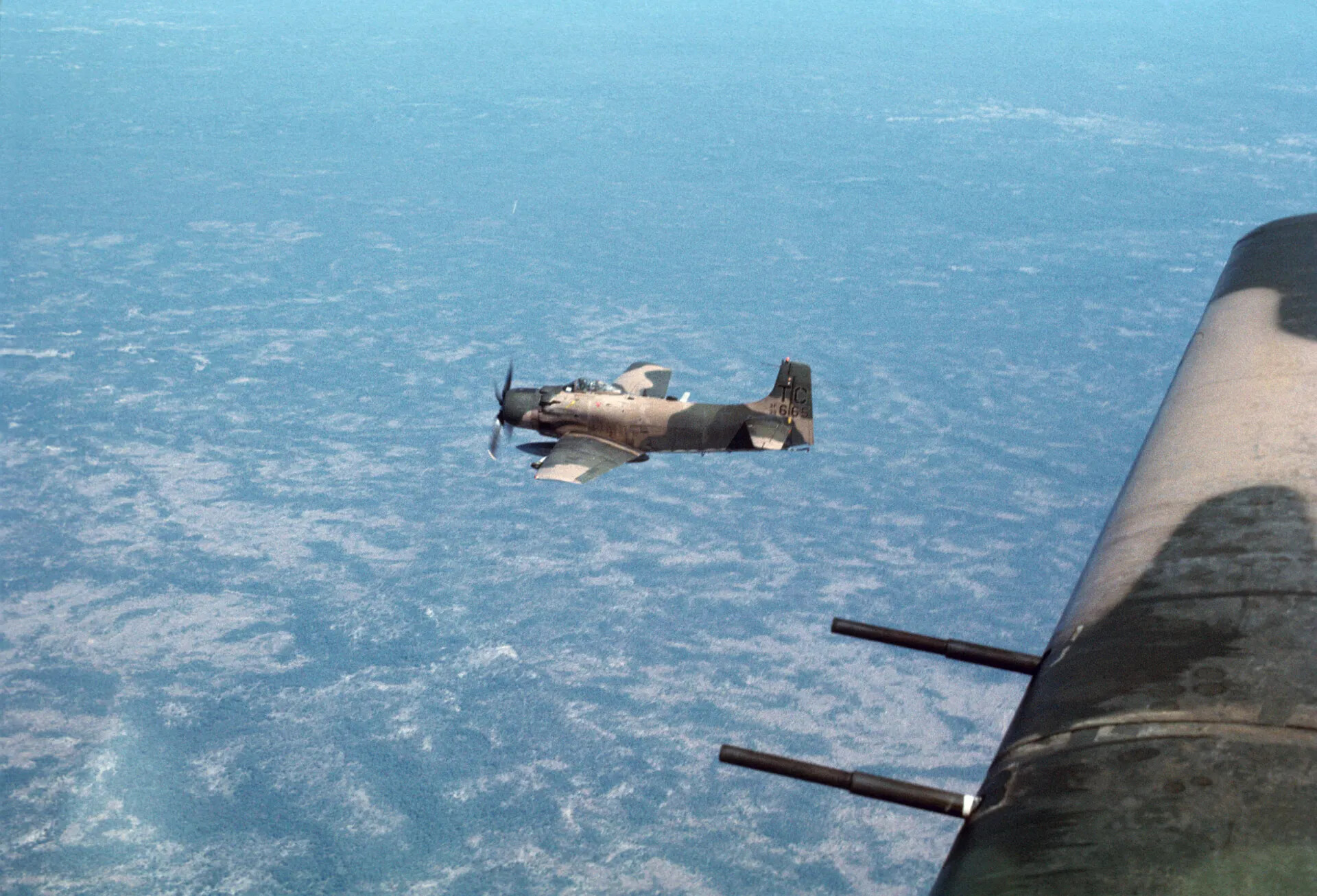 A-1 Skyraider 'TC 665' in Flight, Vietnam War, Don Engebretsen Collection