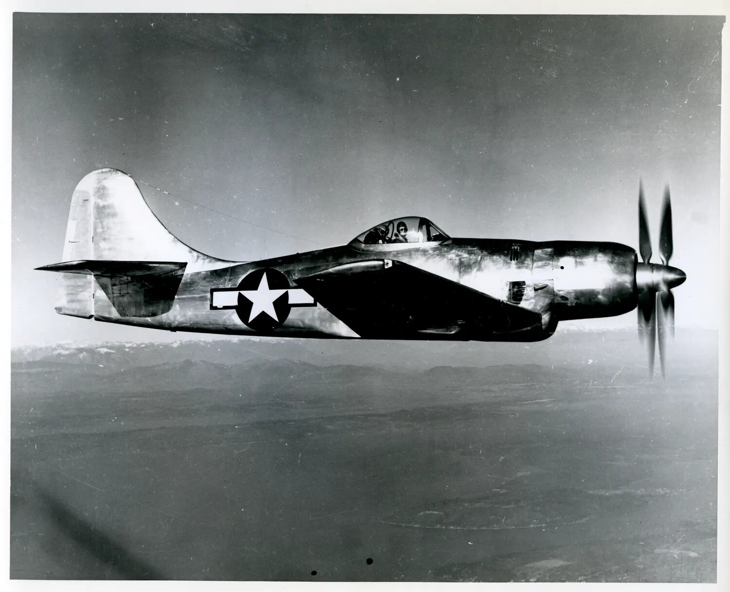 Boeing XF8B-1 Experimental Navy Fighter-Bomber Prototype in Flight