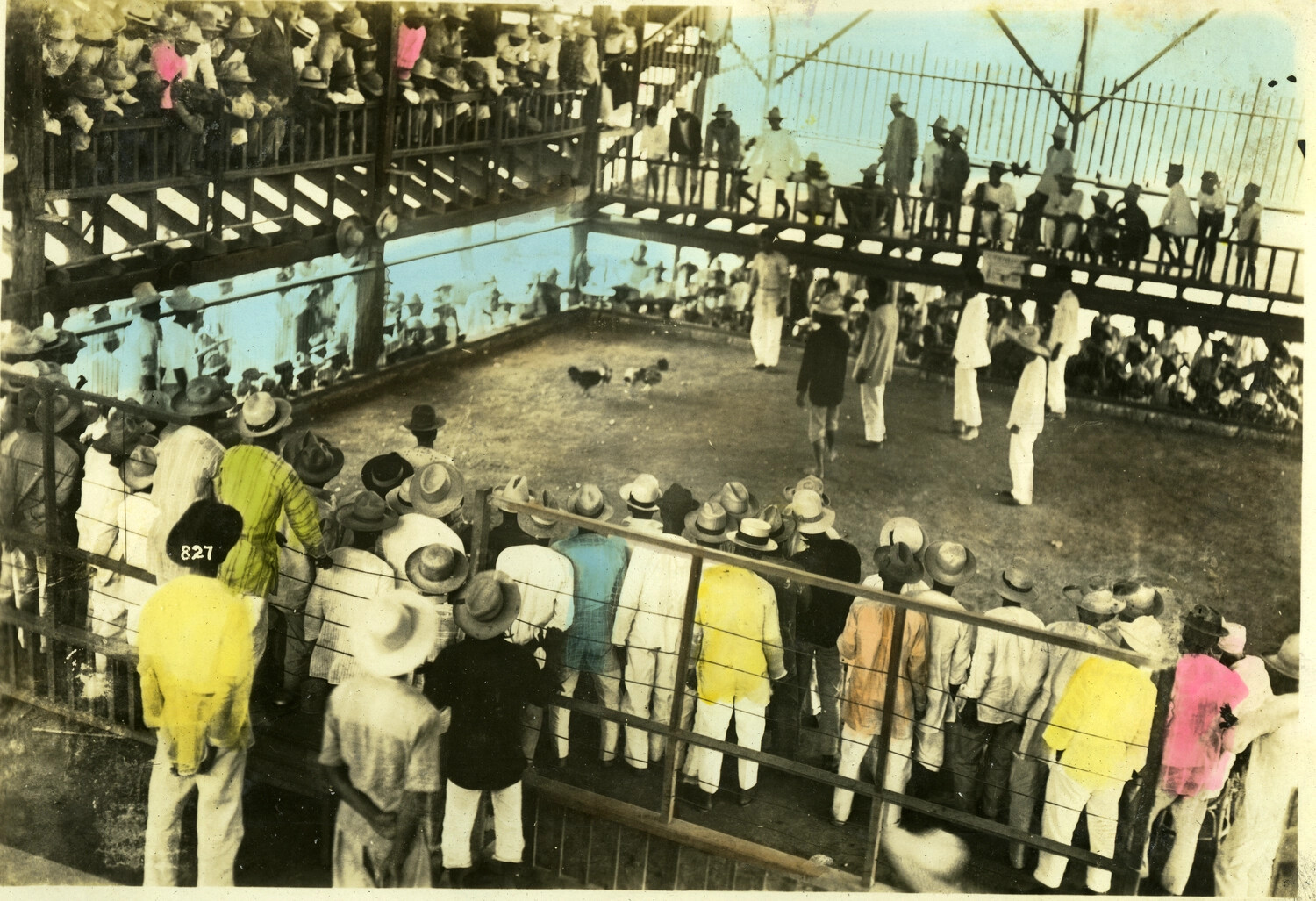Crowd at a Cockfighting Arena (Sabungan), Philippines, Early-to-Mid 20th Century