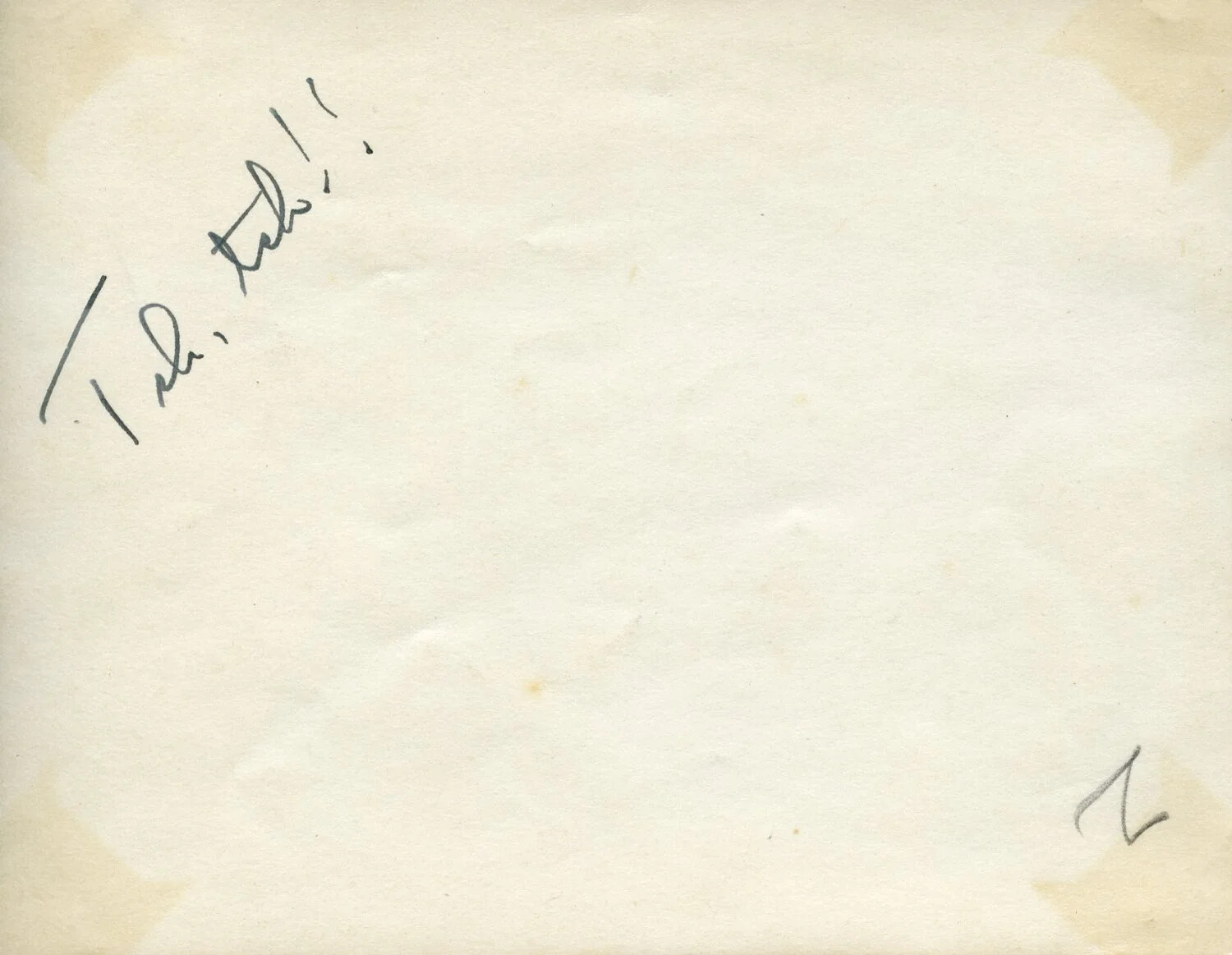 Verso of WWII-Era Photographic Print, CBI Theater Myitkyina Visitors Collection