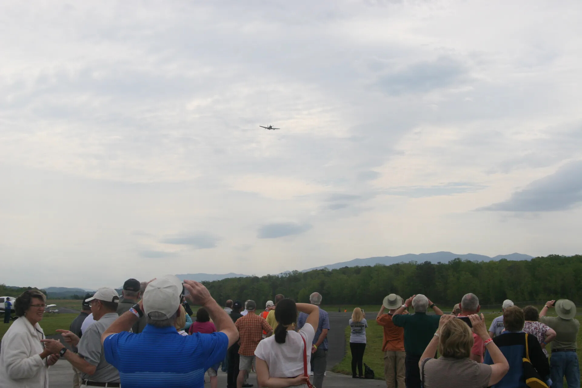 Crowd Watching Commemorative Aircraft Flyby, Operation Tailwind Event, April 30, 2016