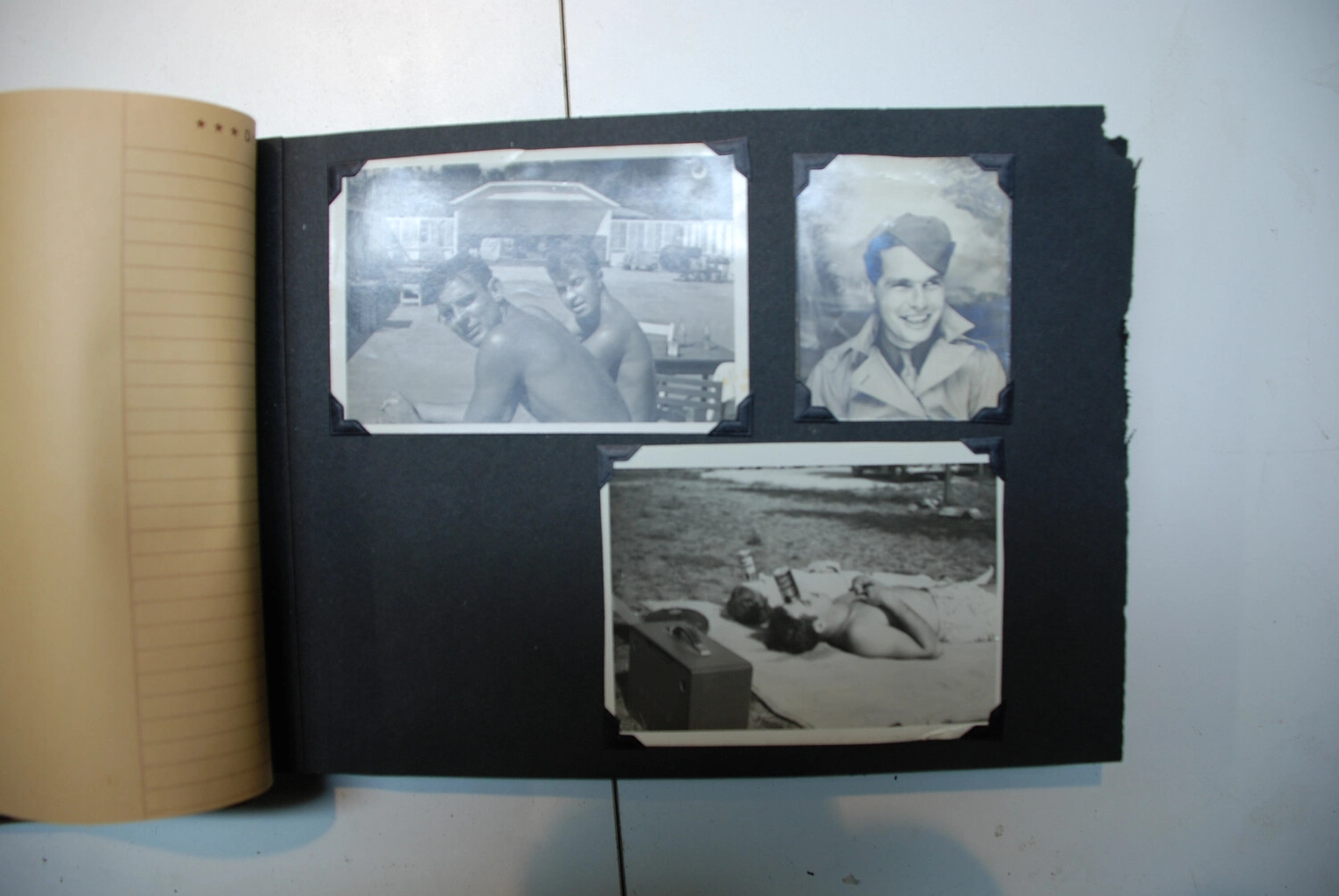 Photo Album Page – Informal Snapshots of Servicemen, Tom Cushman Collection