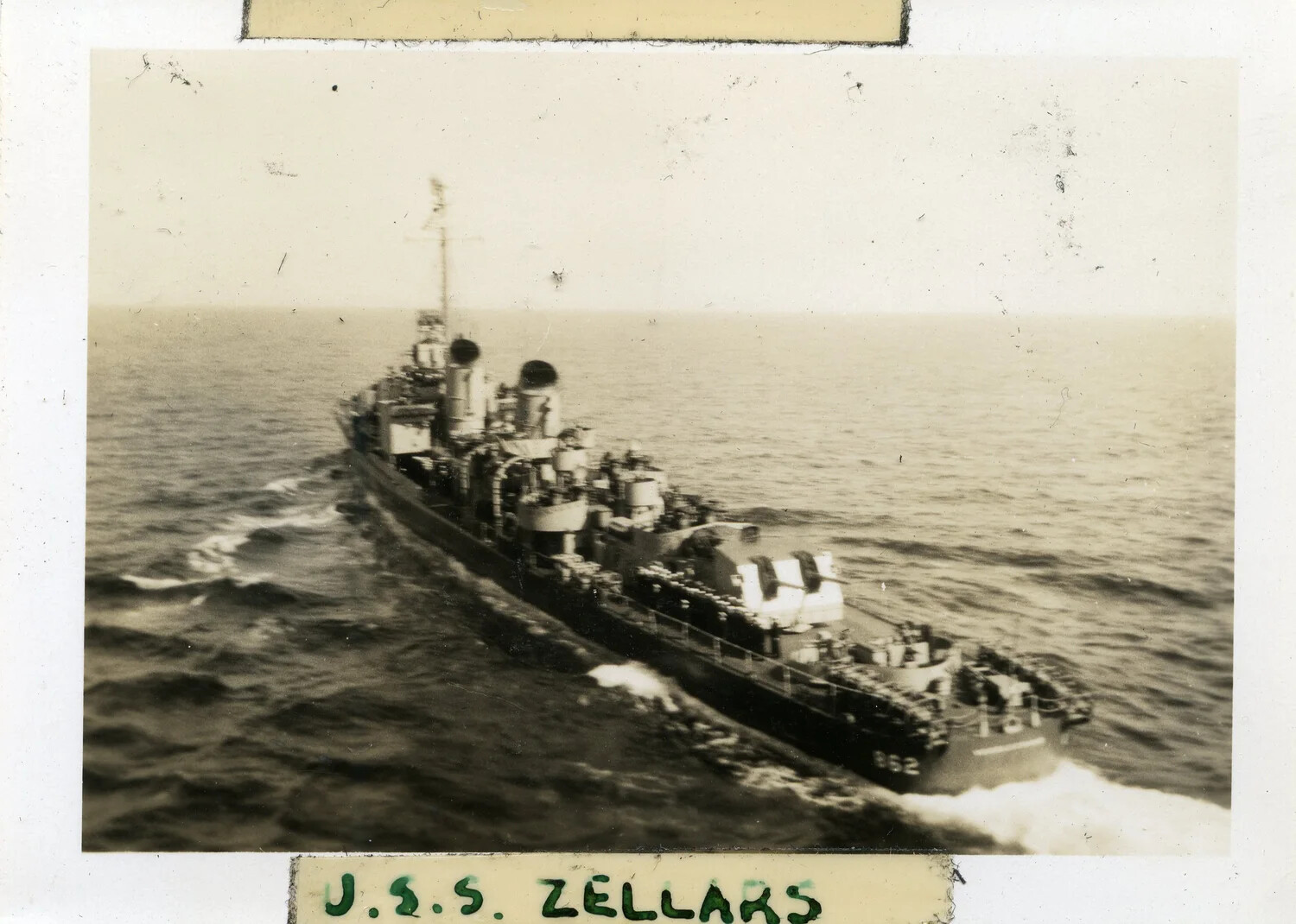 USS Zellars Underway, Photographed from USS Franklin D. Roosevelt (CVB-42)