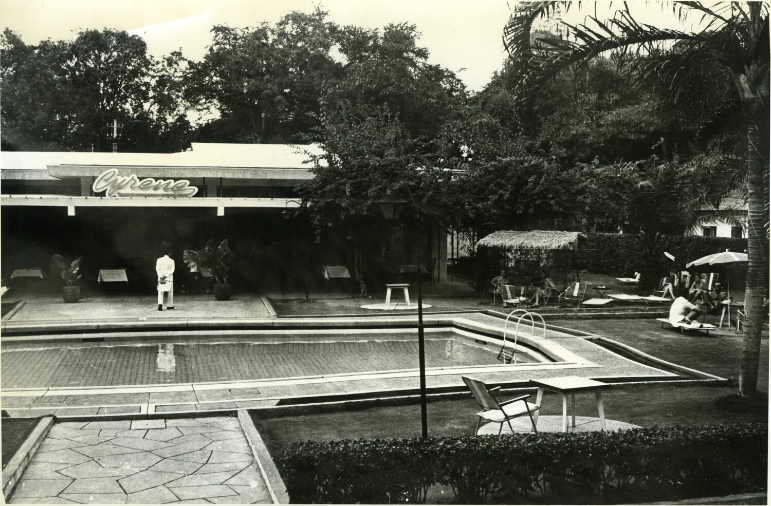 Poolside View of the Cyrene Club, Phnom Penh, Cambodia, c. 1950s–1960s