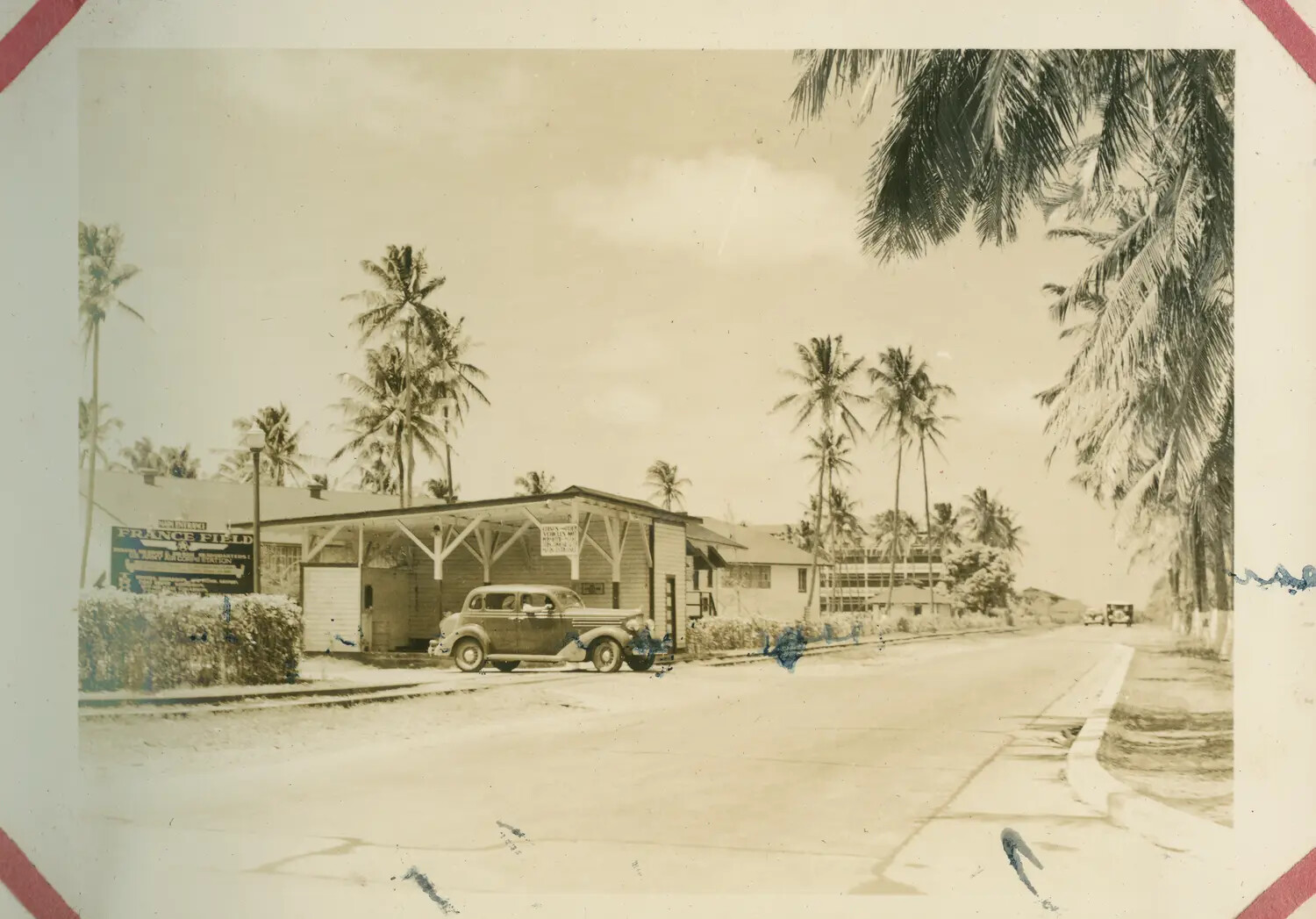 Entrance to France Field, Panama Canal Zone, WWII Era