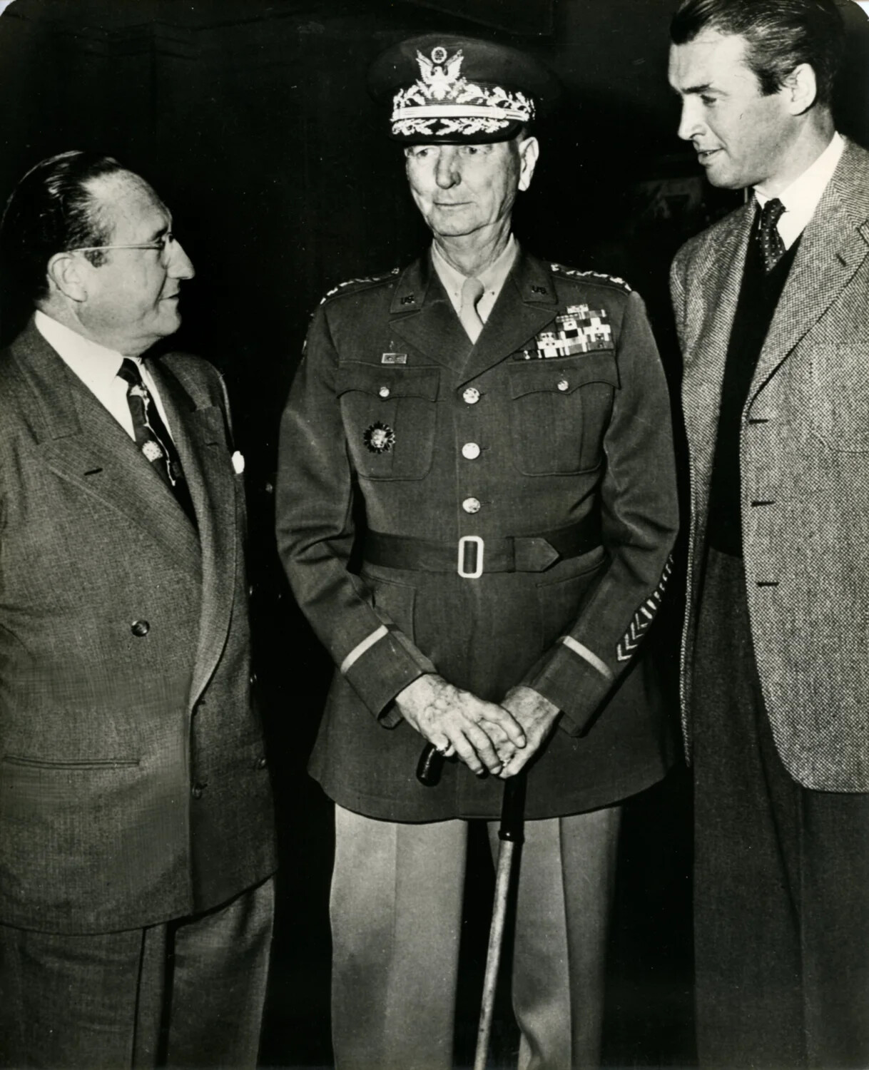 General Jonathan M. Wainwright IV with Studio Personnel, Hollywood Visit, c. 1949