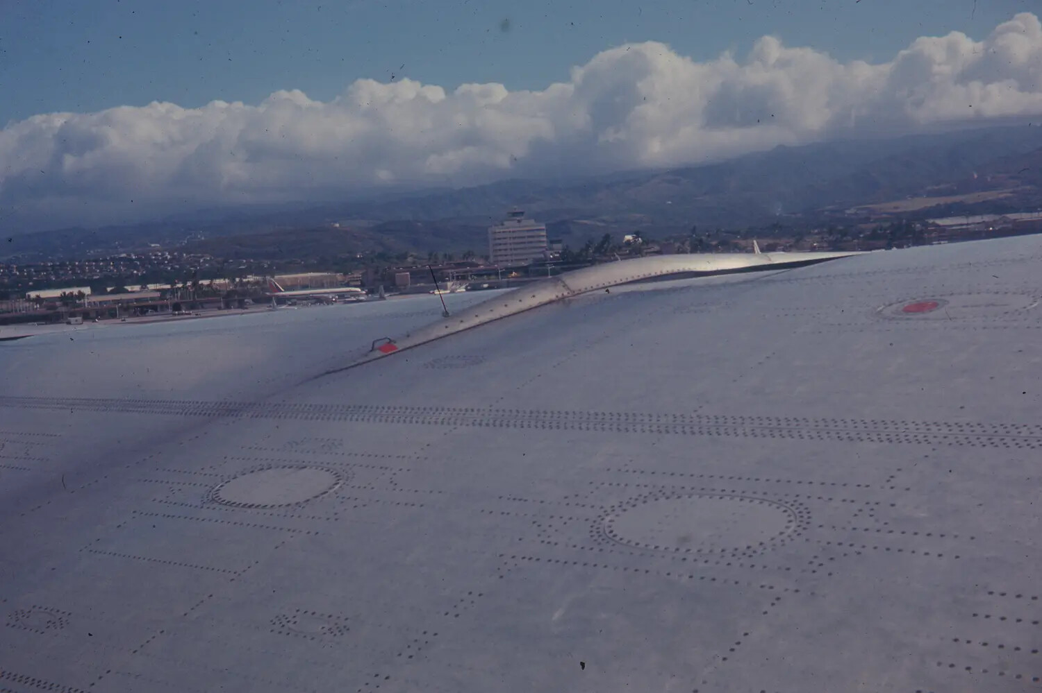 View from Aircraft Wing Over Airport, Vietnam 1968 Tet Slide Collection