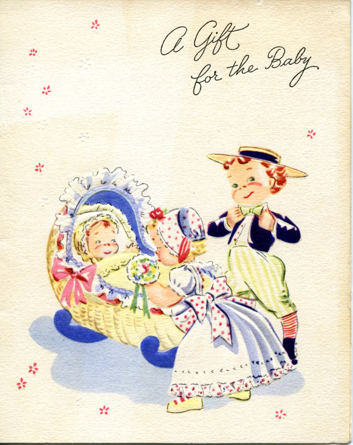 Vintage "A Gift for the Baby" Greeting Card, Personal Ephemera from the Bancroft Korean War Collection