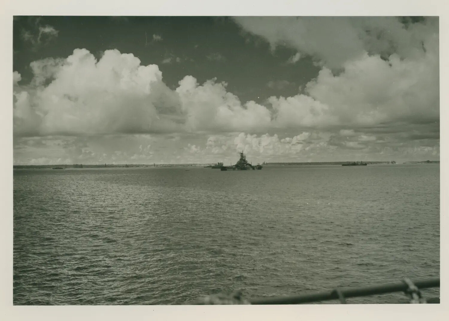 Fleet Anchorage View from USS Petrof Bay (CVE-80), Pacific Theater, WWII